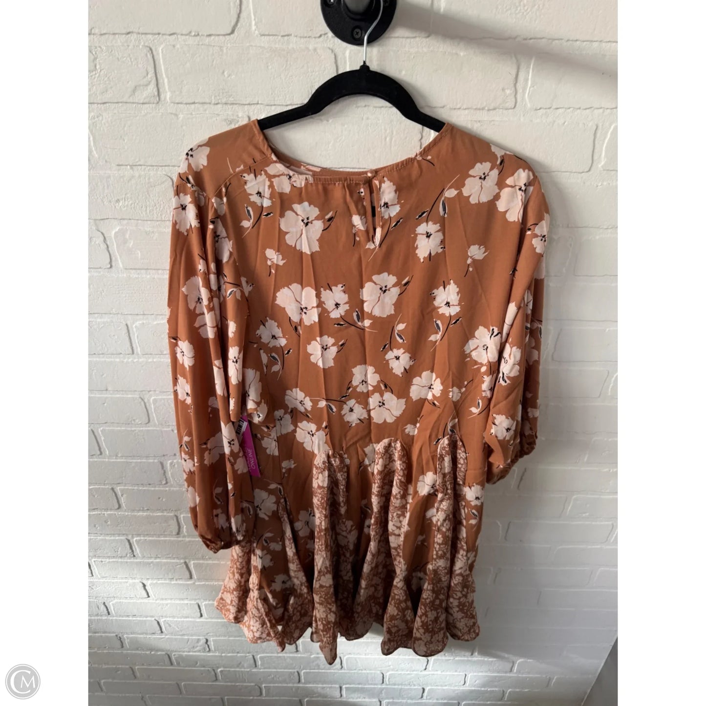 Dress Casual Short By Pink Lily In Brown, Size: S