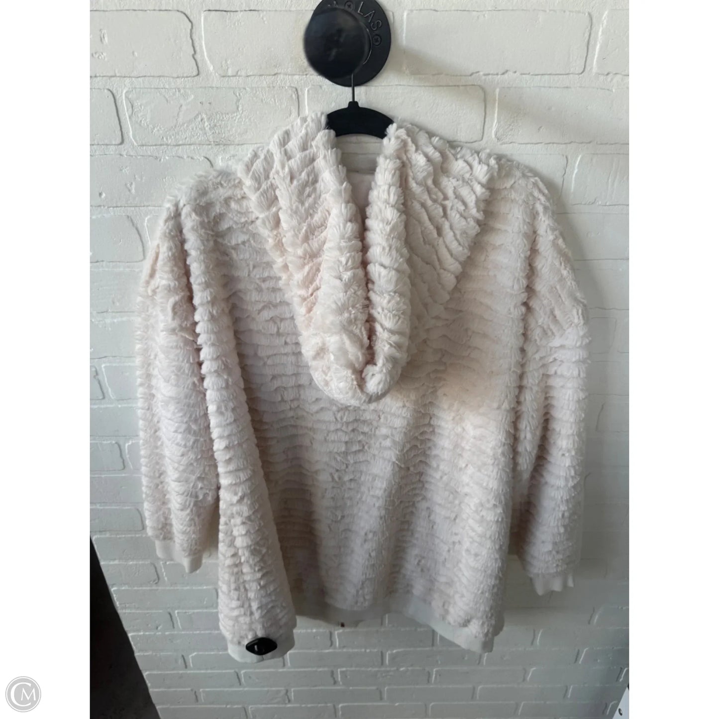 Jacket Faux Fur & Sherpa By Soft Surroundings In Cream, Size: L