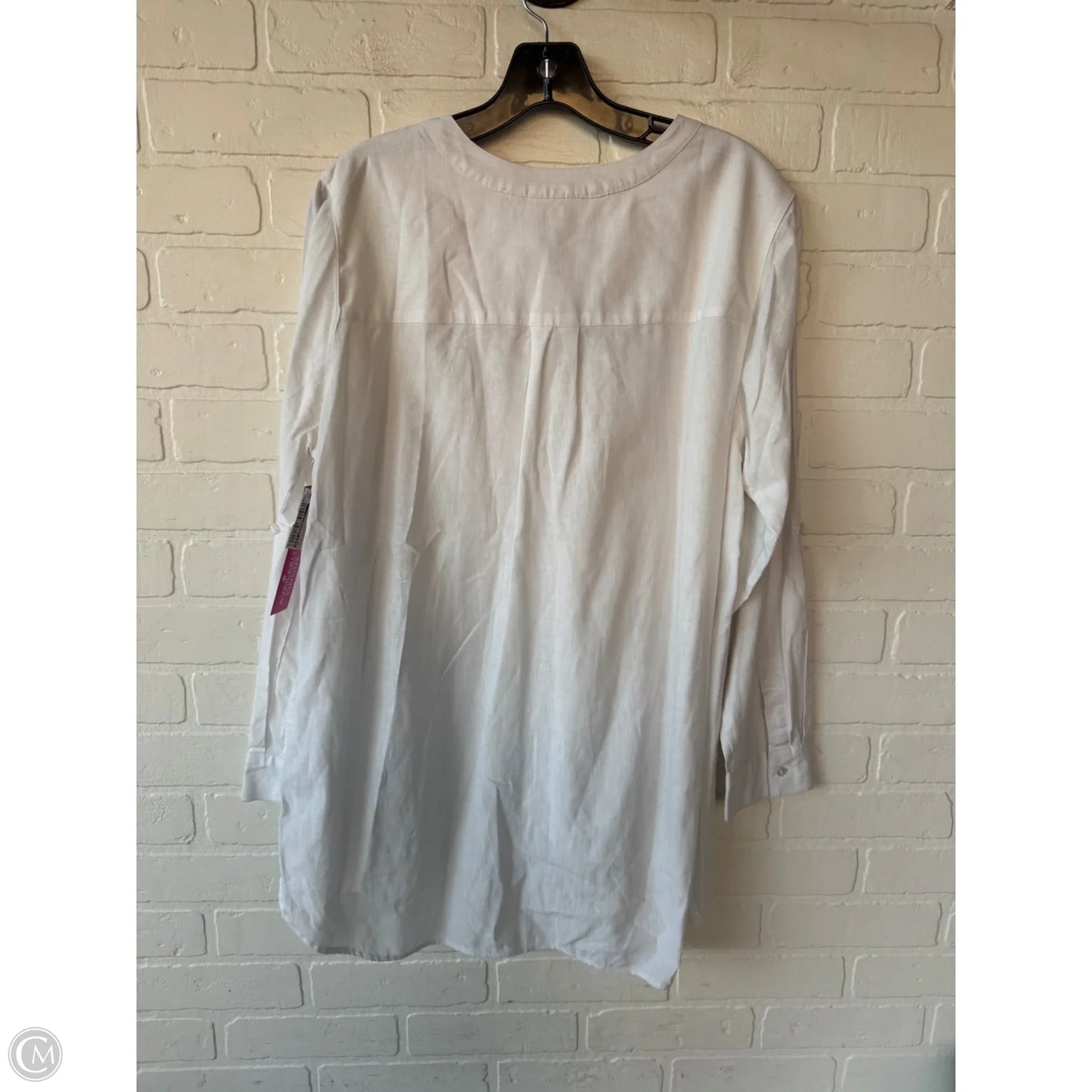 Top Long Sleeve By Soft Surroundings In White, Size: M