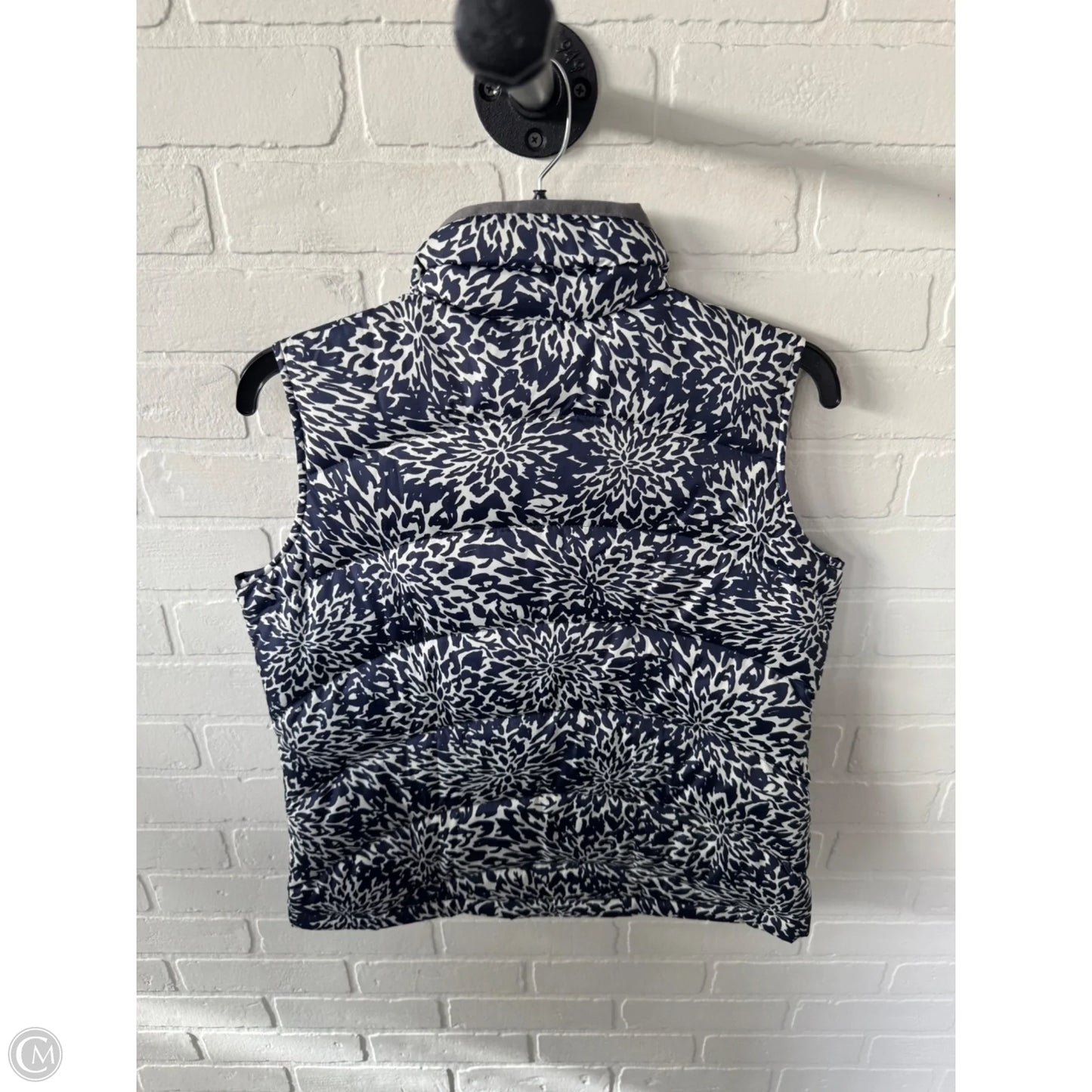 Vest Puffer & Quilted By Lands End In Blue & White, Size: Xs