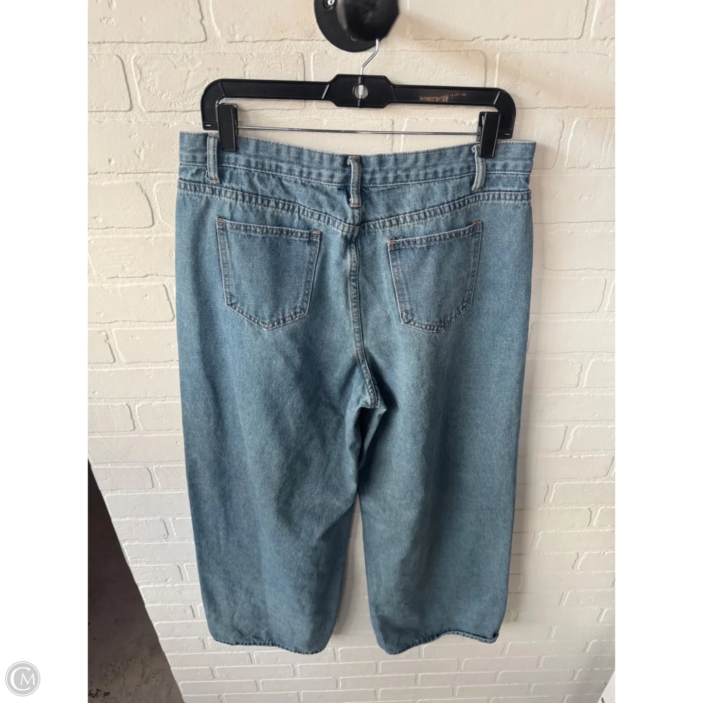 Jeans Wide Leg By Shein In Blue Denim, Size: 12