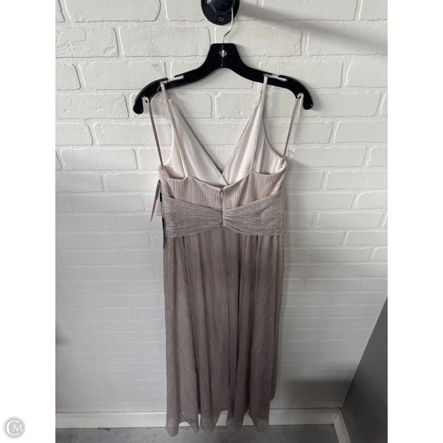Dress Party Long By White House Black Market In Silver & Tan, Size: S