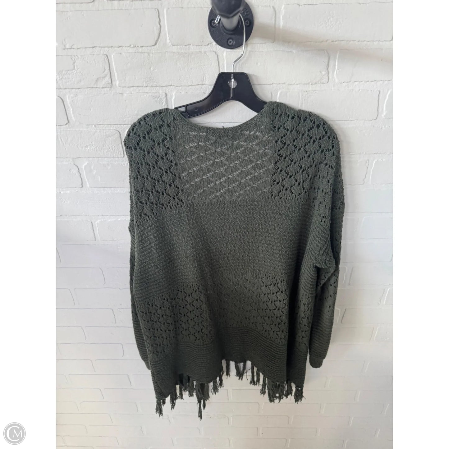 Sweater Cardigan By Clothes Mentor In Green, Size: S