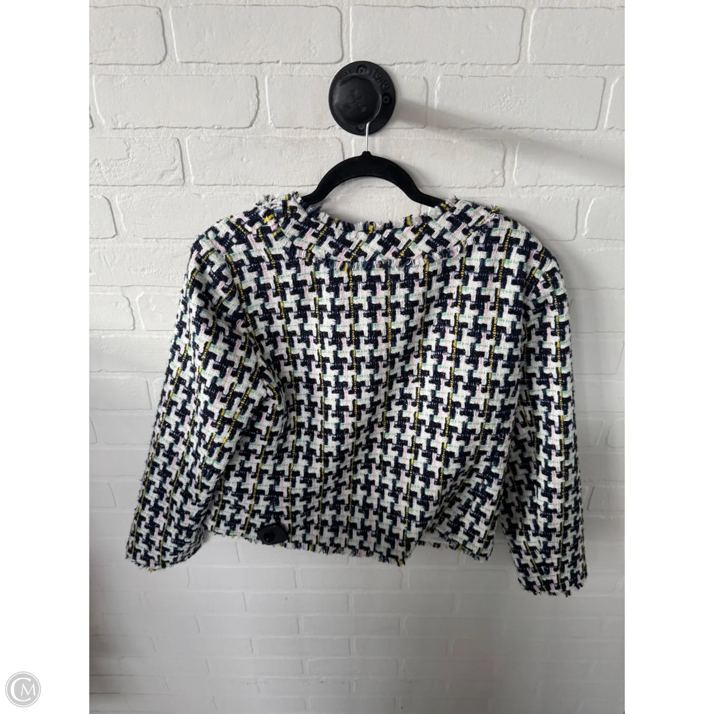 Blazer By Ann Taylor In Blue & White, Size: M