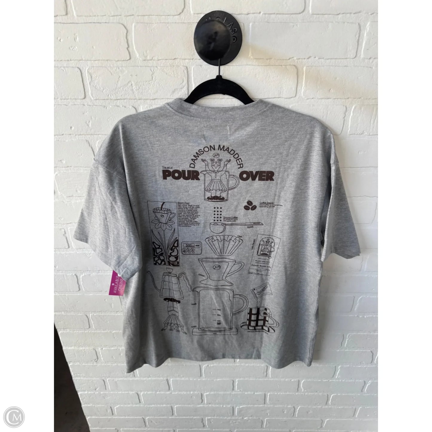 Top Short Sleeve Basic By Cma In Grey, Size: S