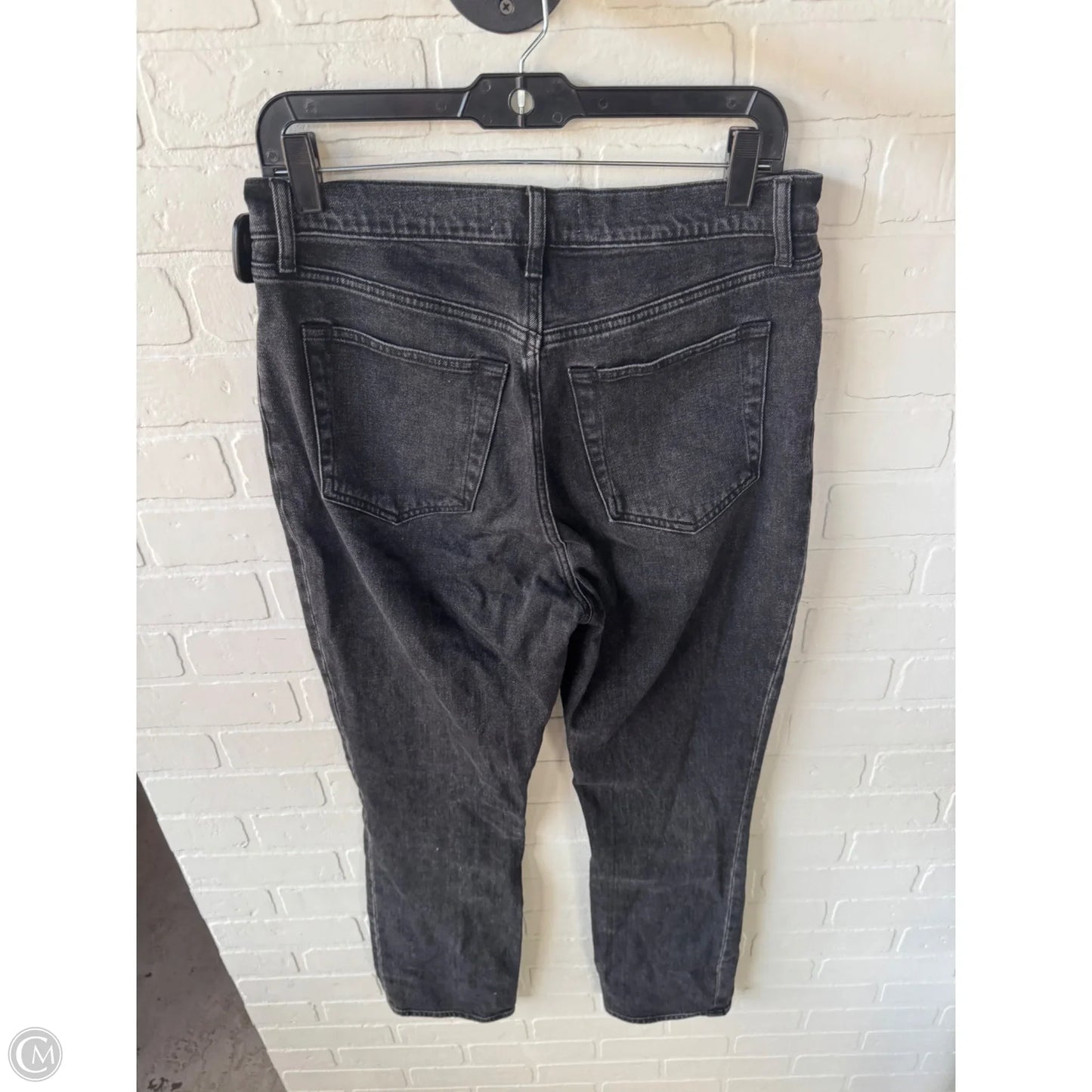 Jeans Straight By Abercrombie And Fitch In Black Denim, Size: 8