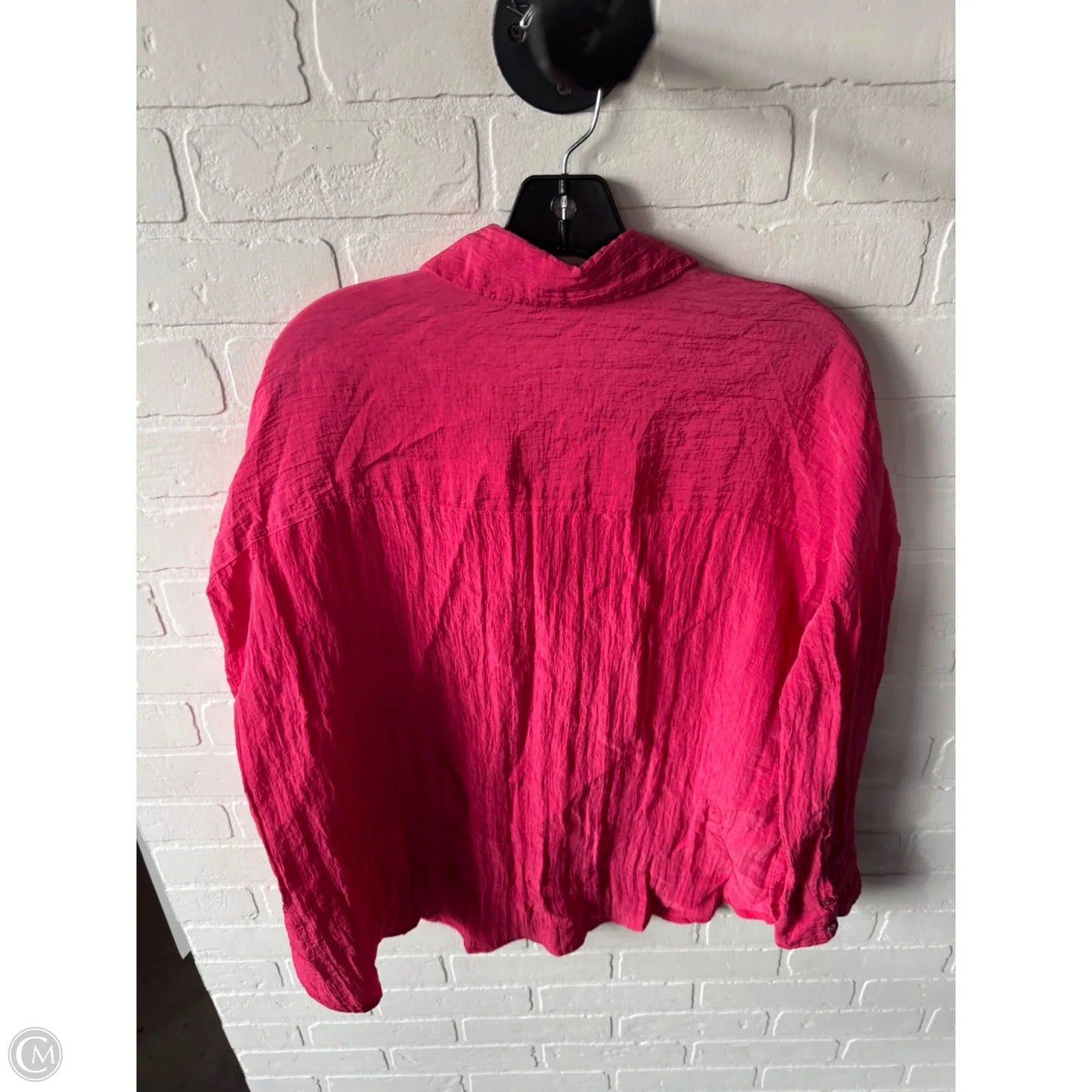 Top Long Sleeve By Zara In Pink, Size: L