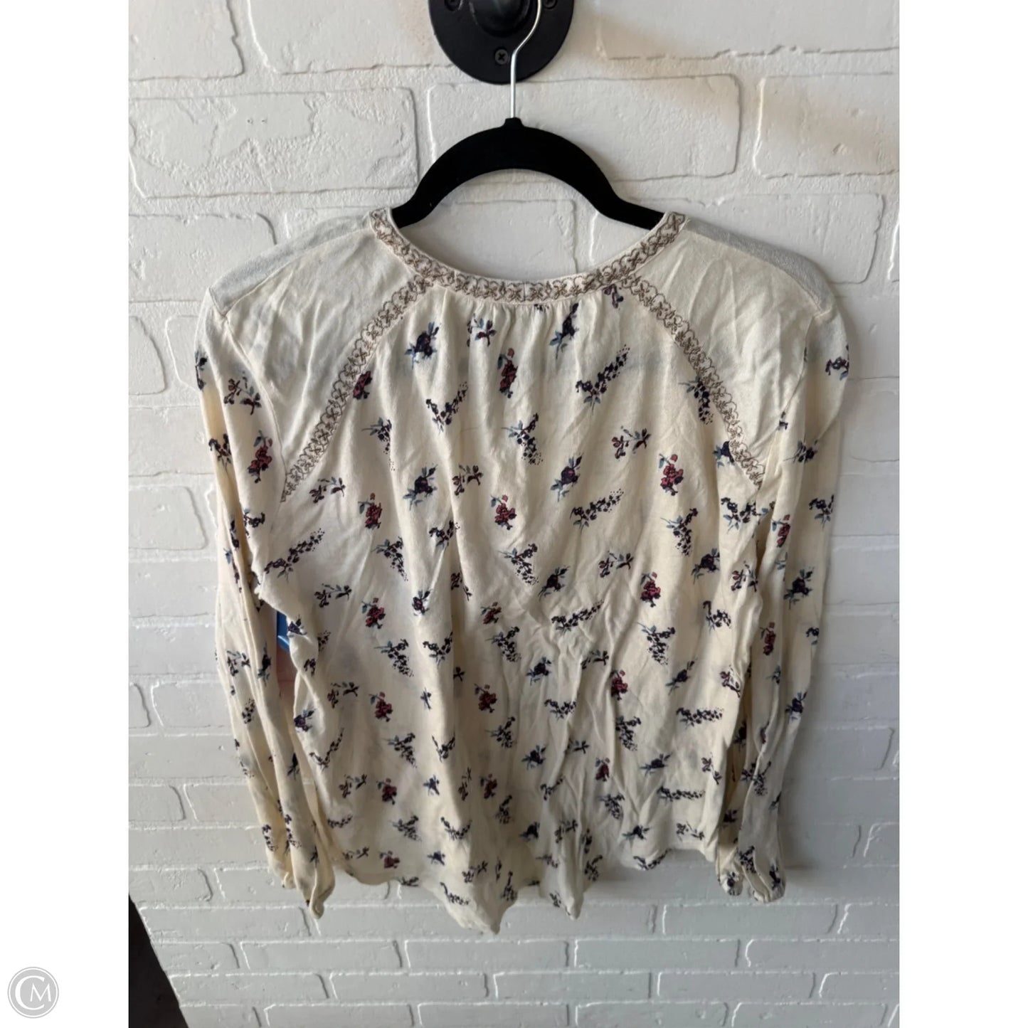 Top Long Sleeve By Lucky Brand In Cream, Size: L