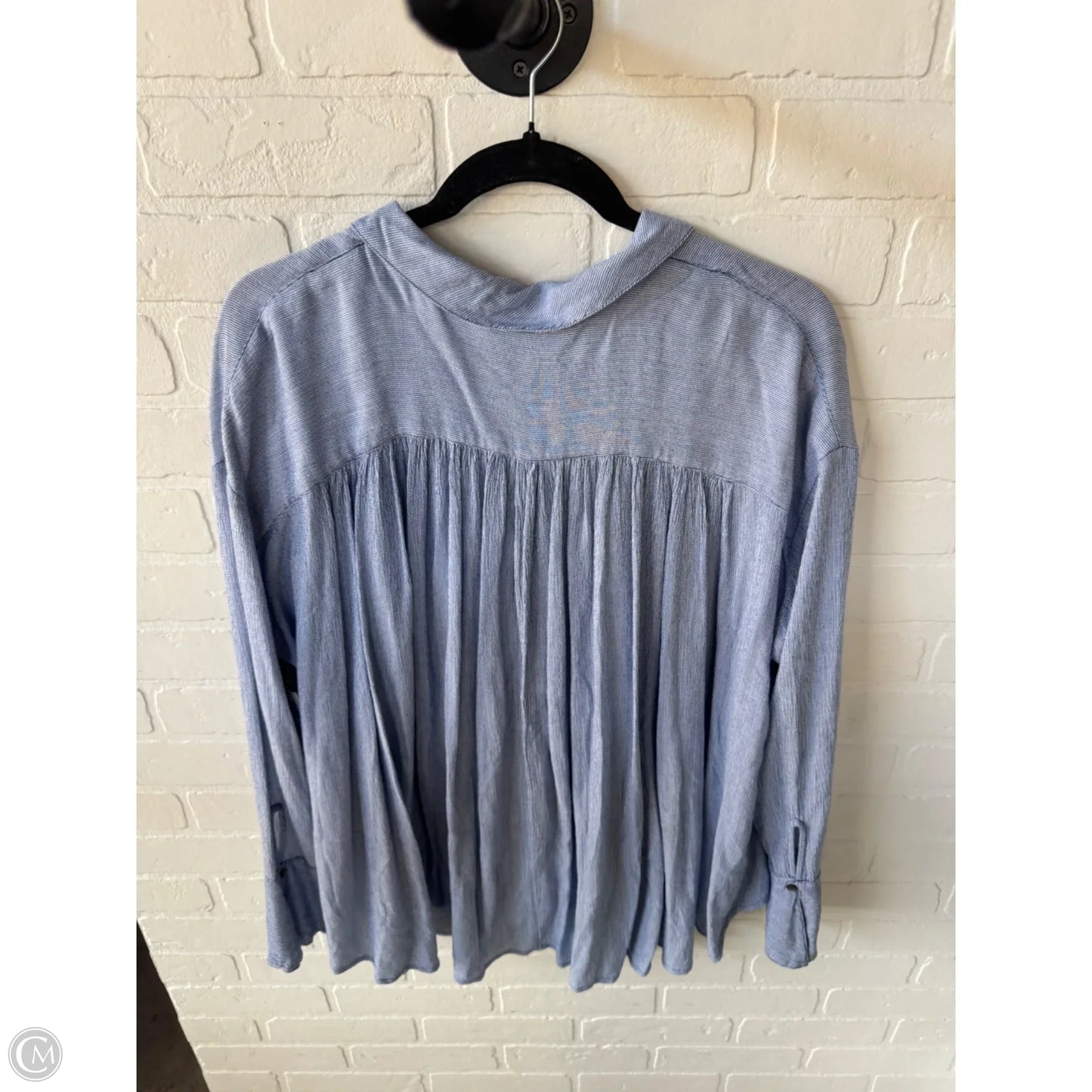 Top Long Sleeve By Free People In Blue, Size: S