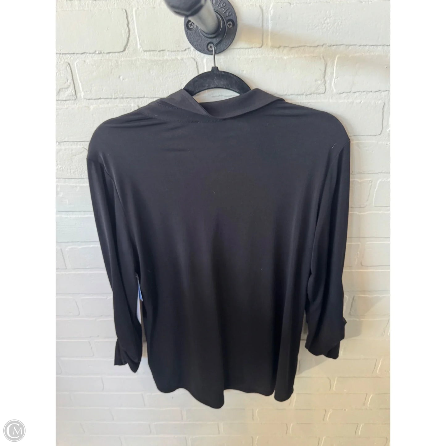 Top Long Sleeve By Jones New York In Black, Size: L