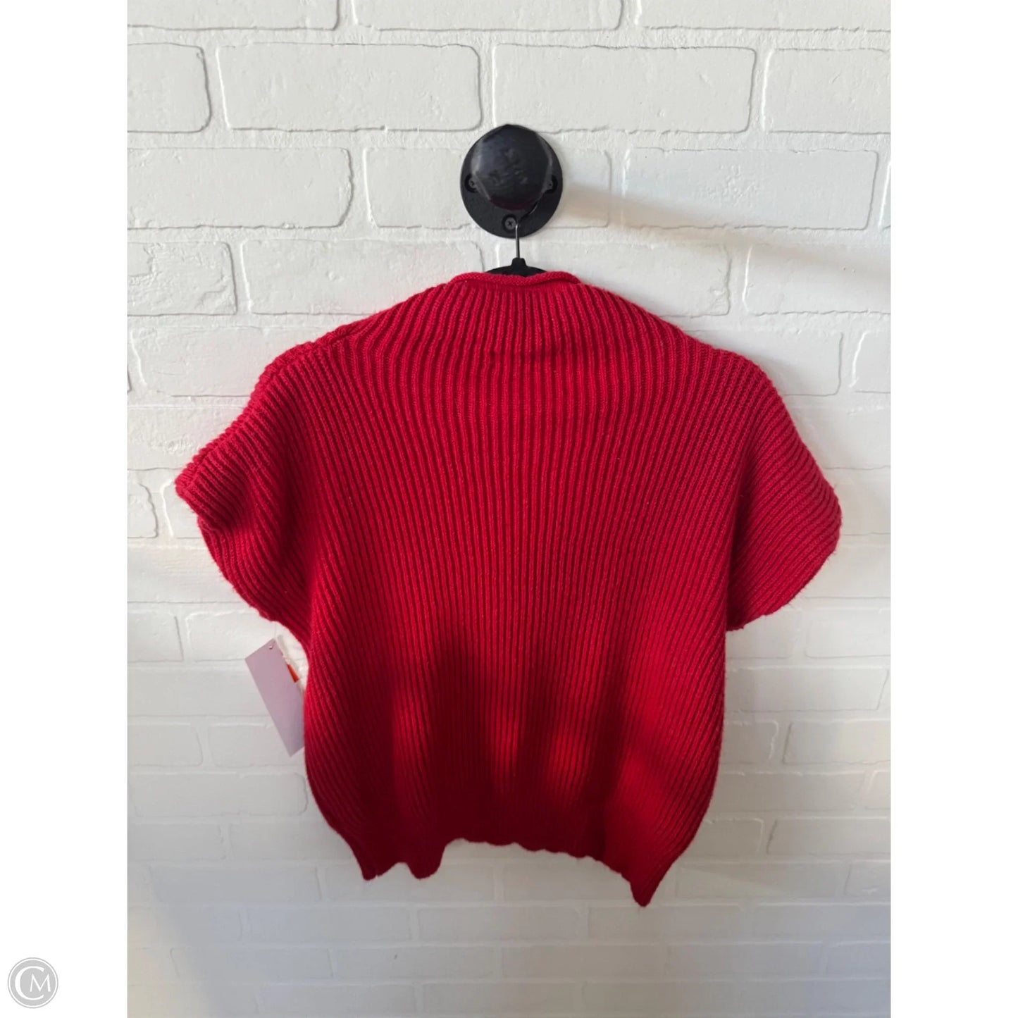 Sweater Short Sleeve By Zenana In Red, Size: S