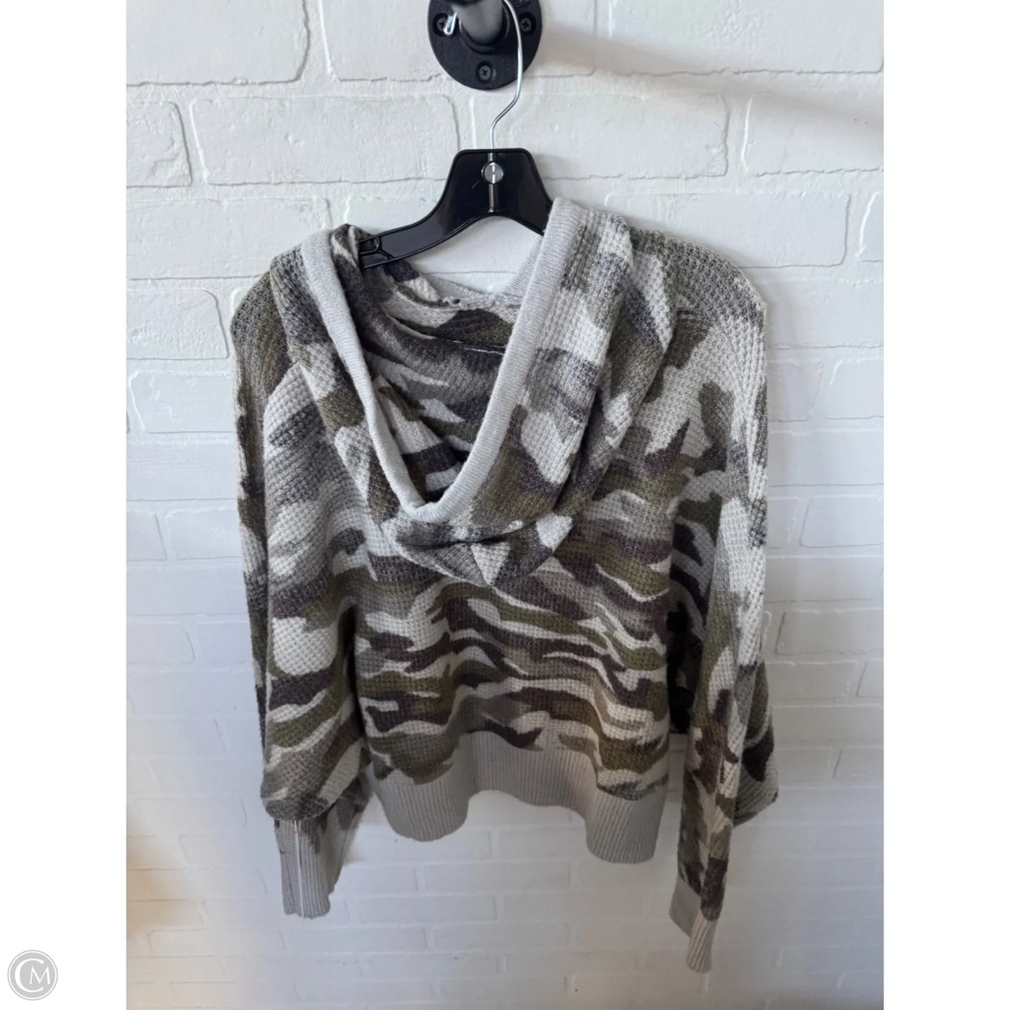 Sweater By Vintage Havana In Green & Grey, Size: M