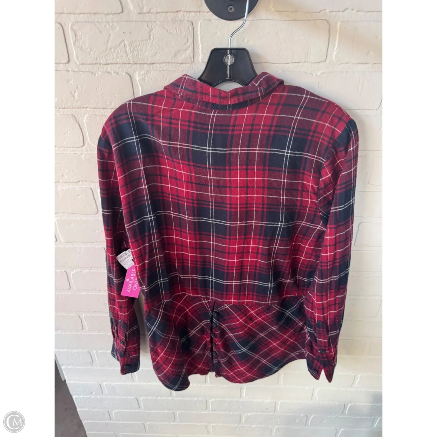 Top Long Sleeve By Beachlunchlounge In Blue & Red & White, Size: S