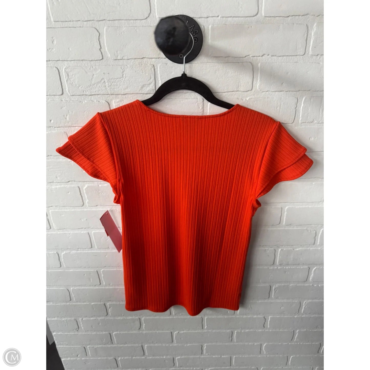 Top Short Sleeve By Ann Taylor In Orange, Size: S