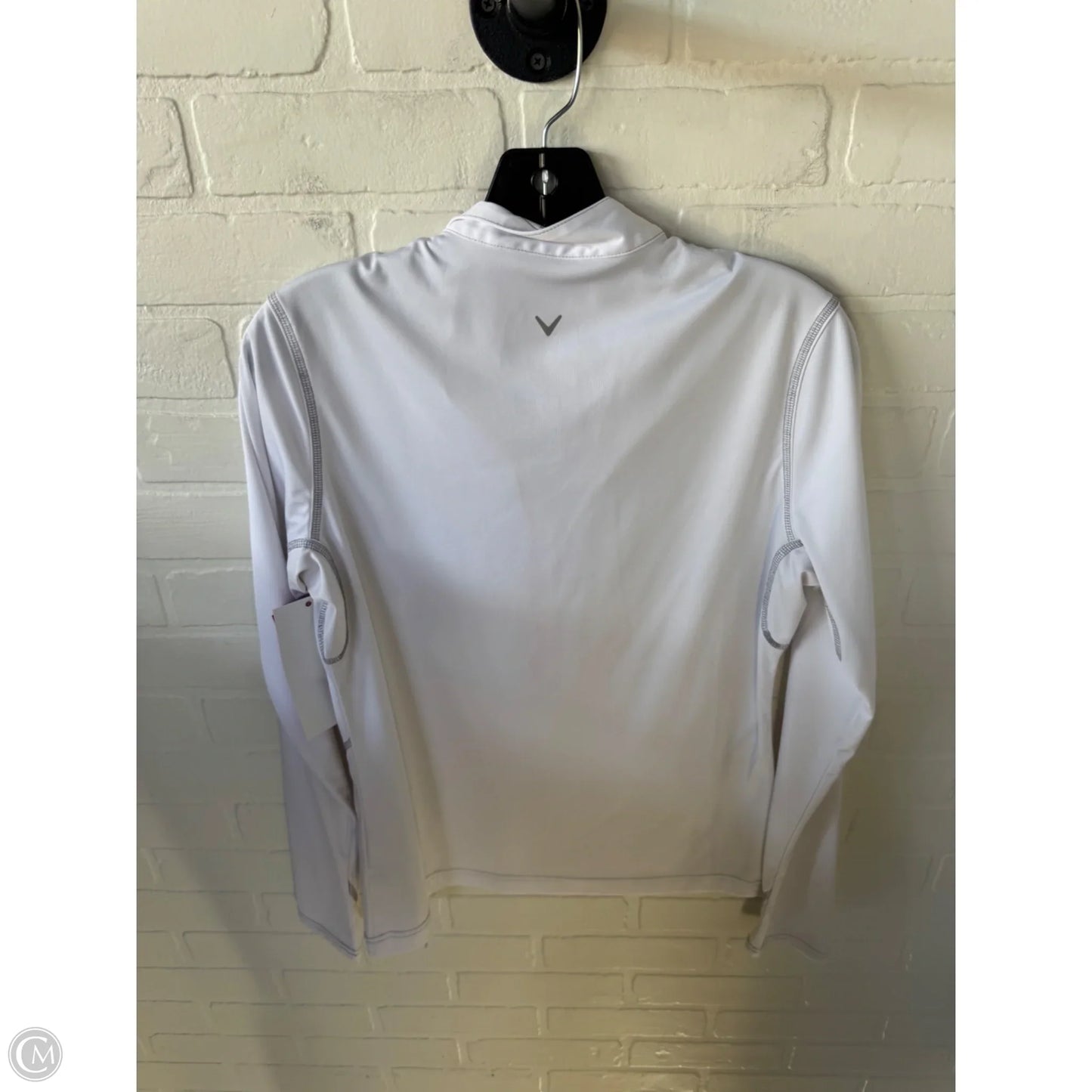 Athletic Top Long Sleeve Collar By Callaway In White, Size: M