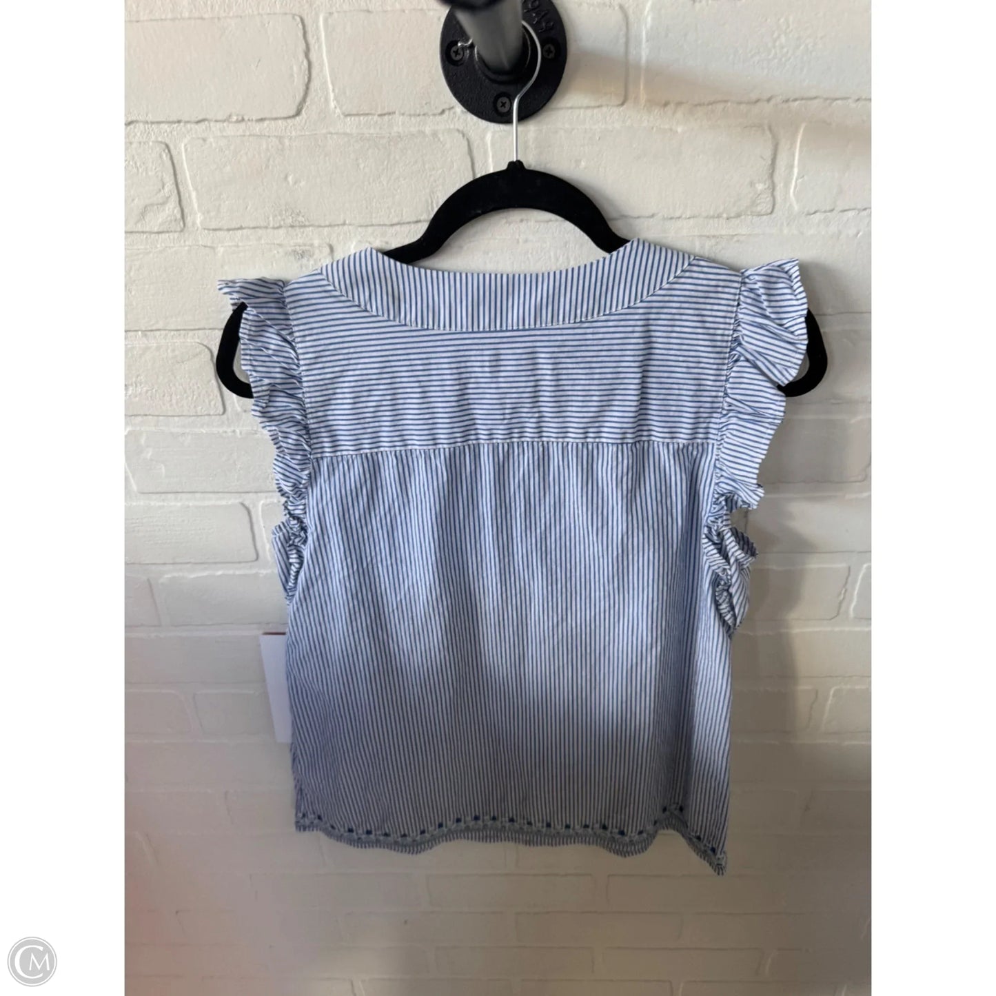 Top Sleeveless By Vineyard Vines In Blue & White, Size: Xs
