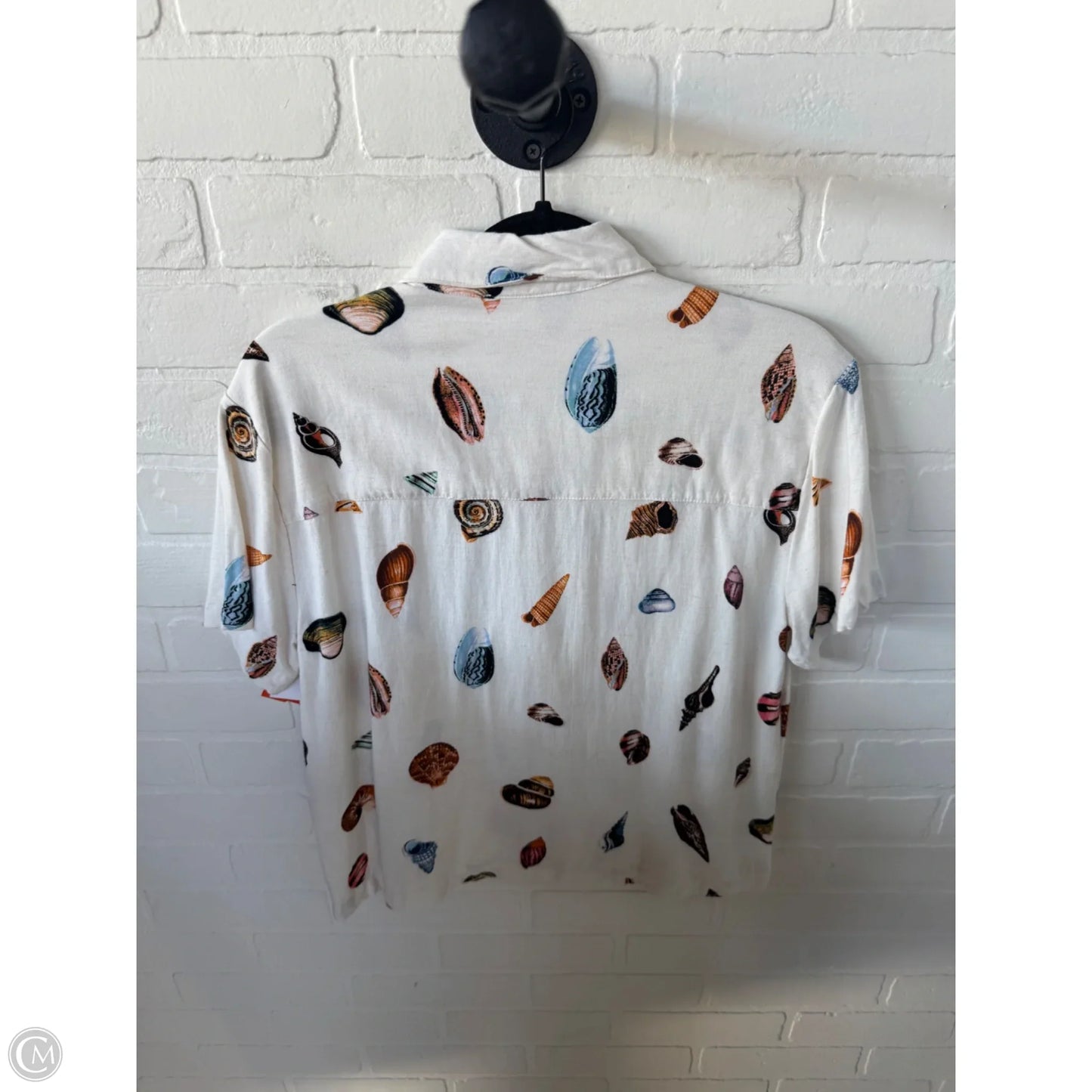 Top Short Sleeve By Jane And Delancey In Brown & White, Size: M