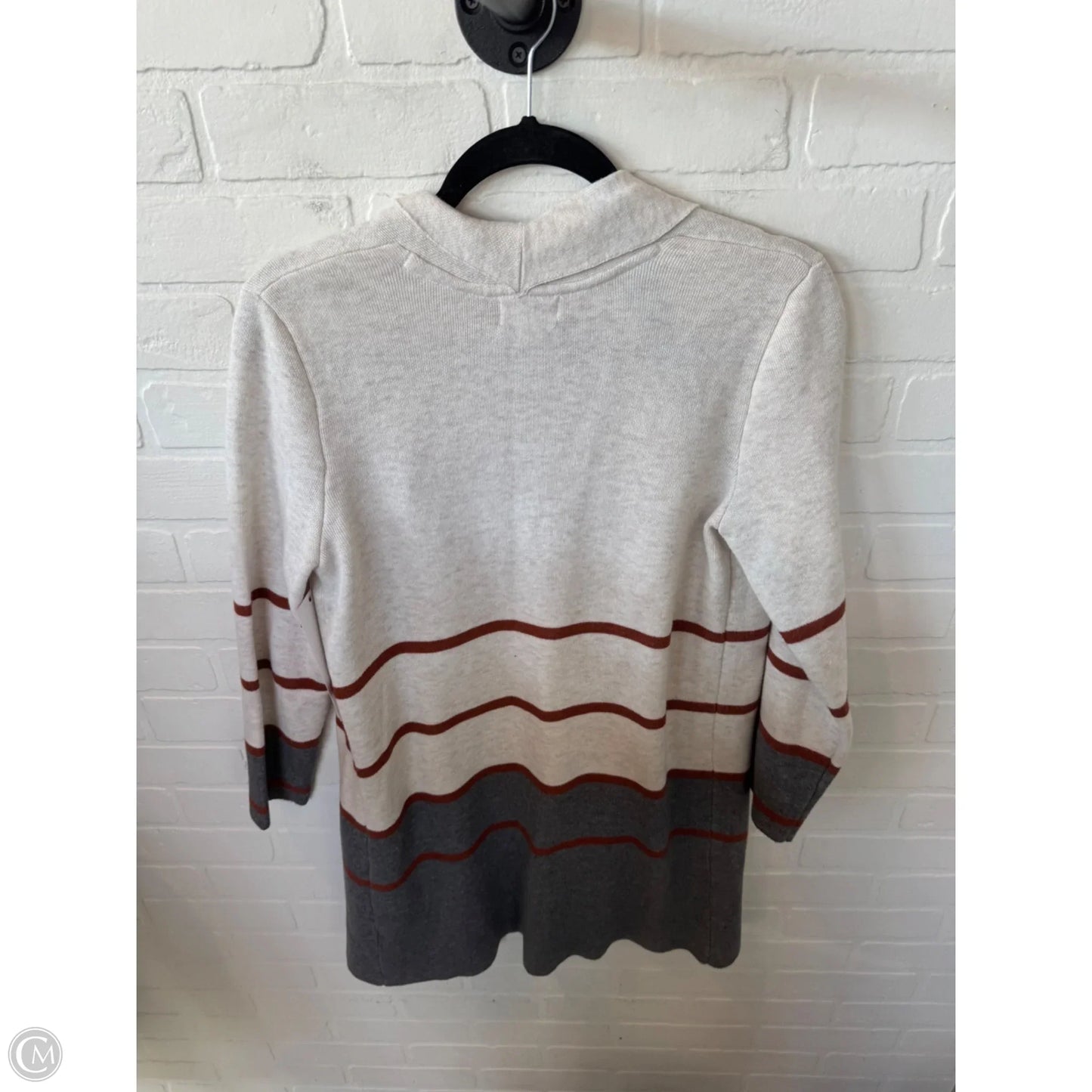 Sweater Cardigan By Market & Spruce In Cream & Grey, Size: S