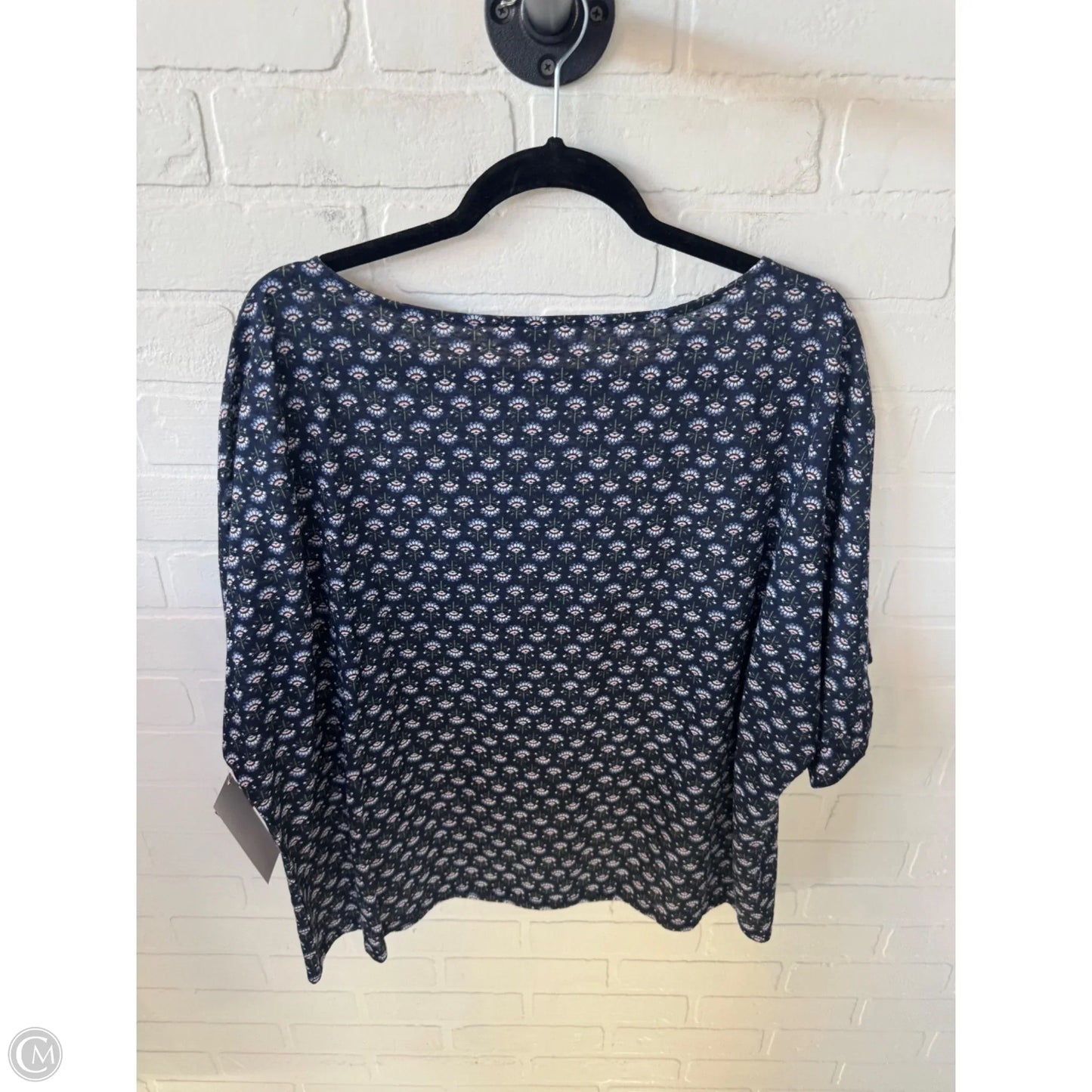 Top Short Sleeve By Loft In Blue, Size: Xxl