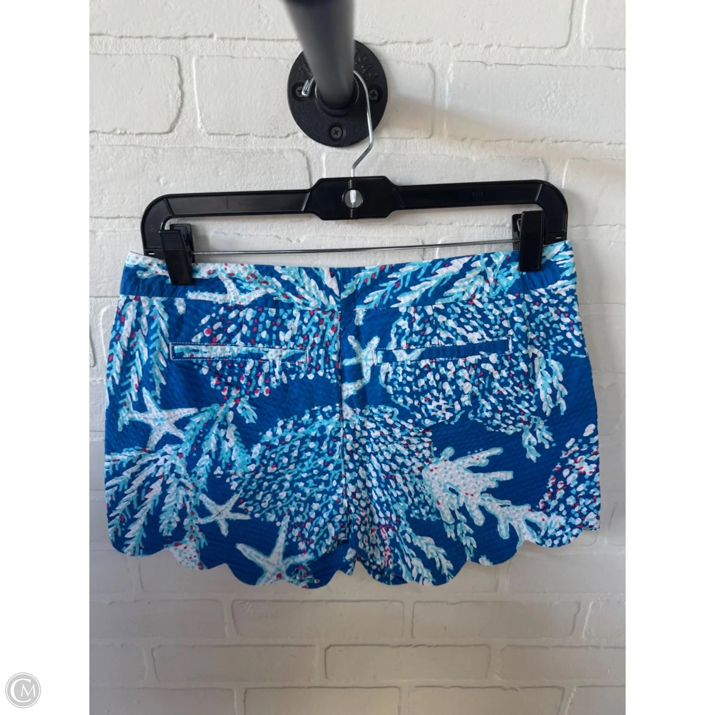 Shortalls Designer By Lilly Pulitzer In Blue & White, Size: 0