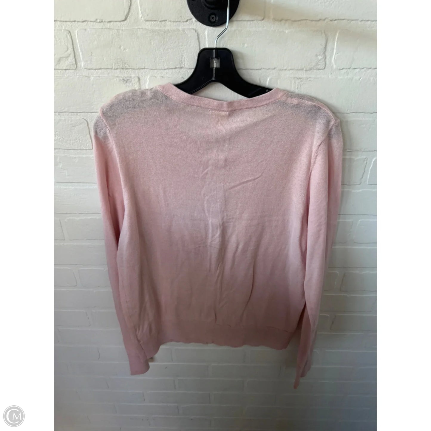 Sweater Cardigan By Faded Glory In Pink, Size: L