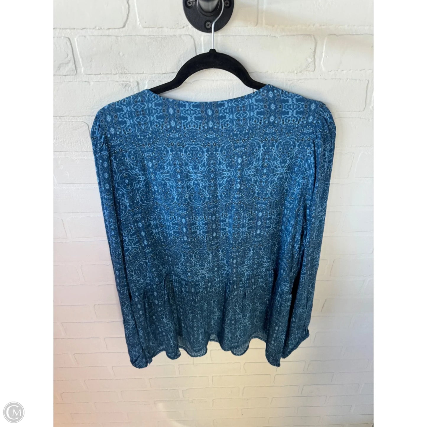 Top Long Sleeve By Style And Company In Blue, Size: L