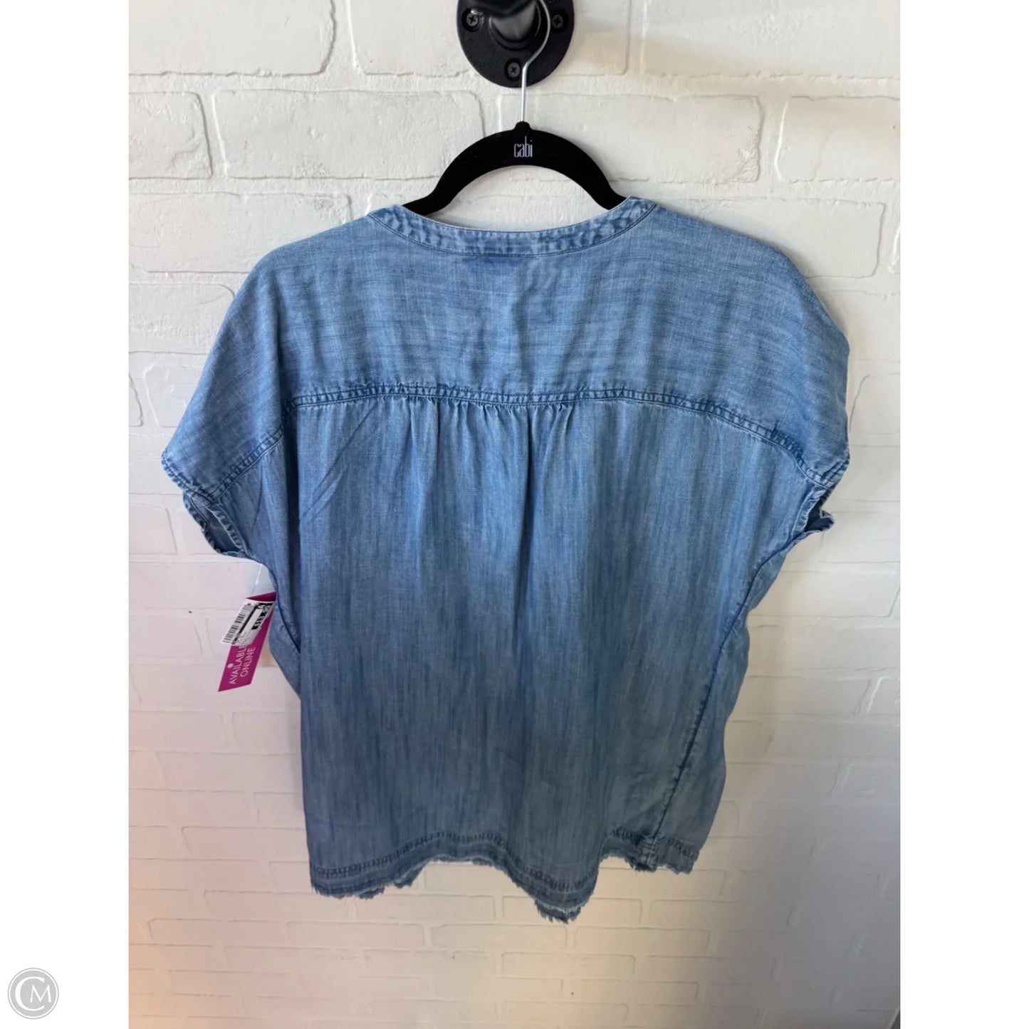 Top Short Sleeve By J. Jill In Blue Denim, Size: L