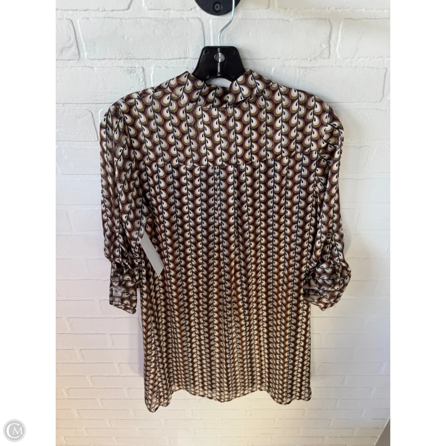 Dress Casual Short By Collective Concepts In Brown & Cream, Size: Xs