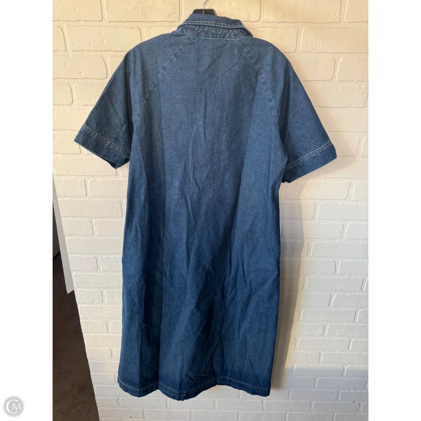 Dress Casual Midi By Cme In Blue Denim, Size: M