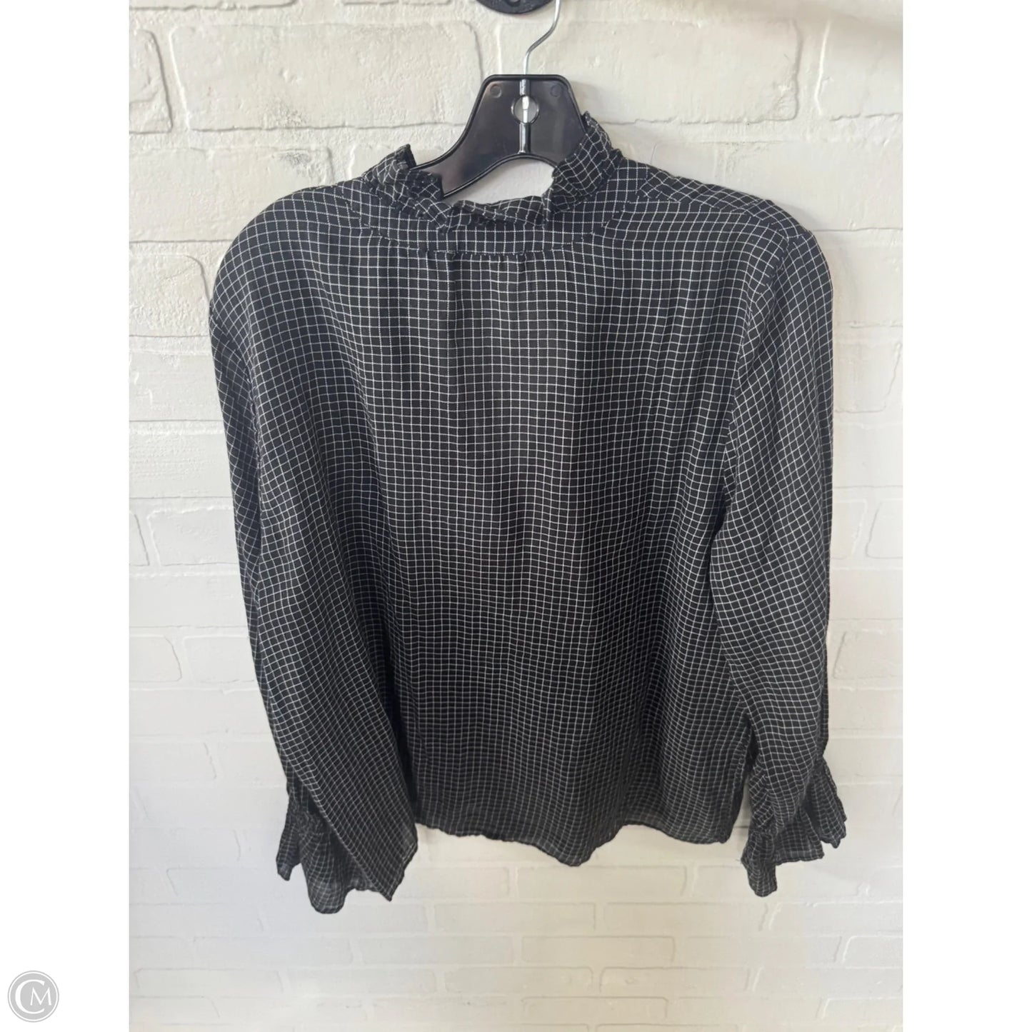Top Long Sleeve By Elizabeth And James In Black & White, Size: L