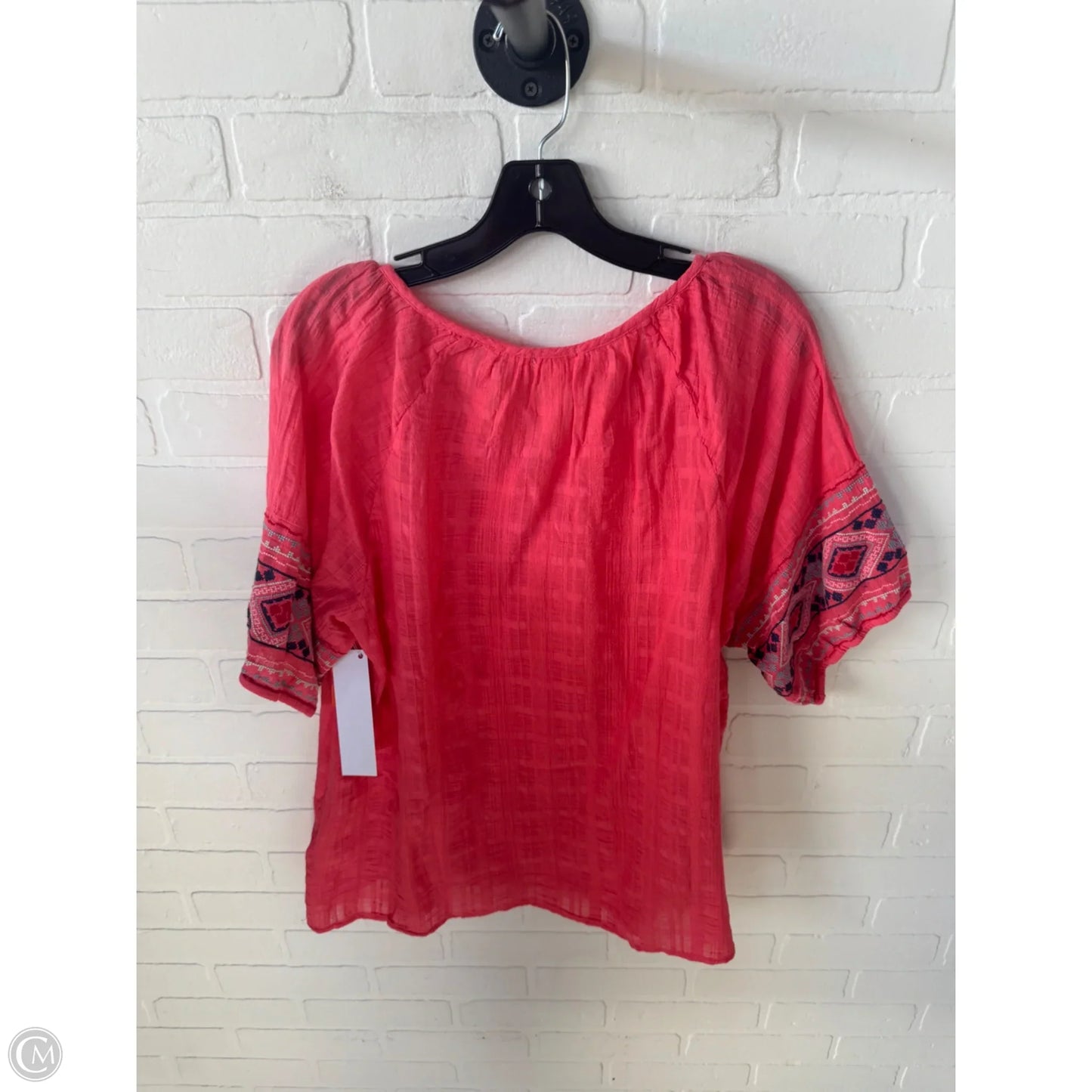Top Short Sleeve By Dylan In Coral, Size: Xl