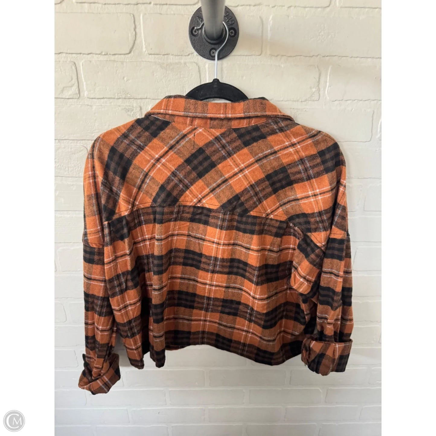 Top Long Sleeve By Ci Sono In Black & Orange, Size: M