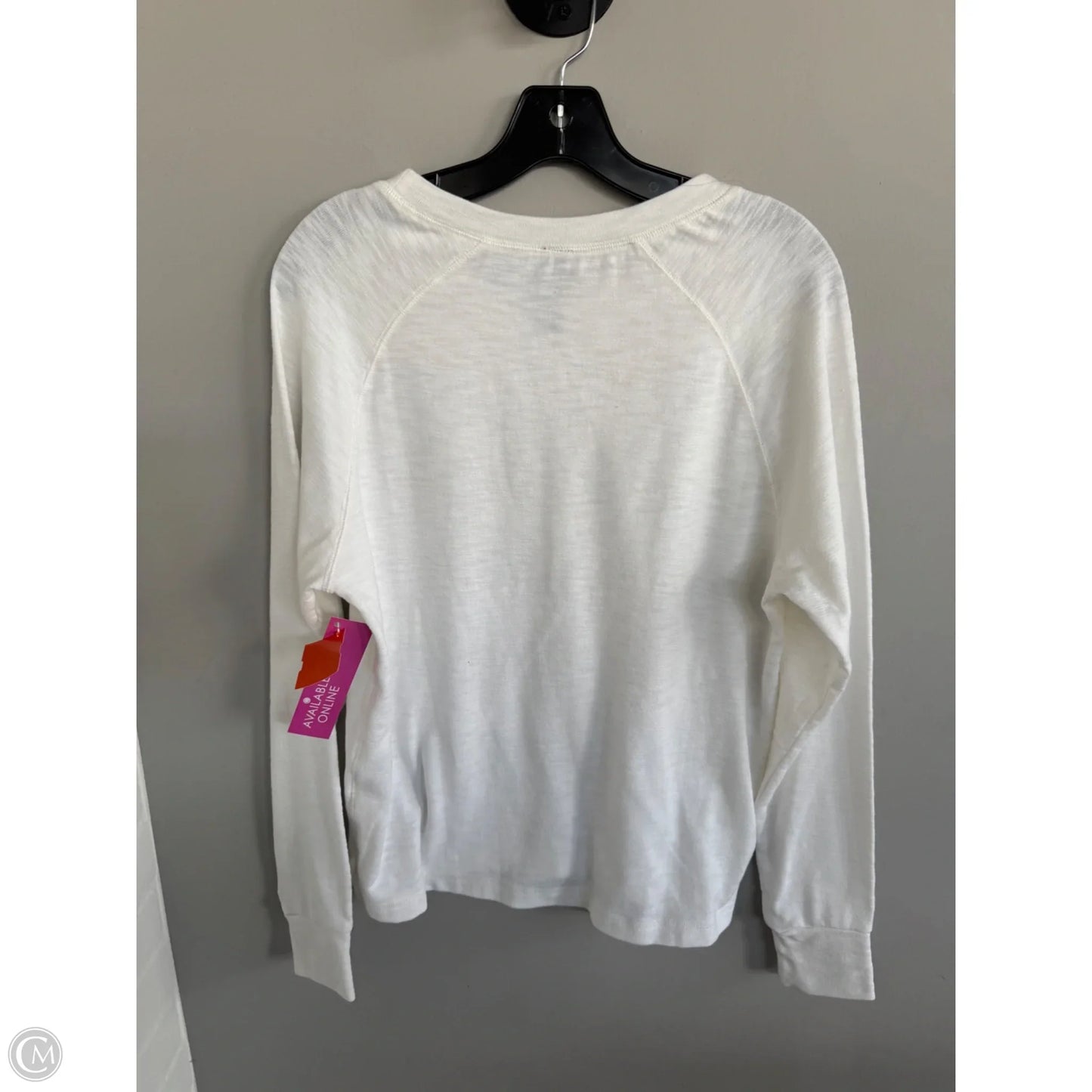 Top Long Sleeve By Bobi In White, Size: S