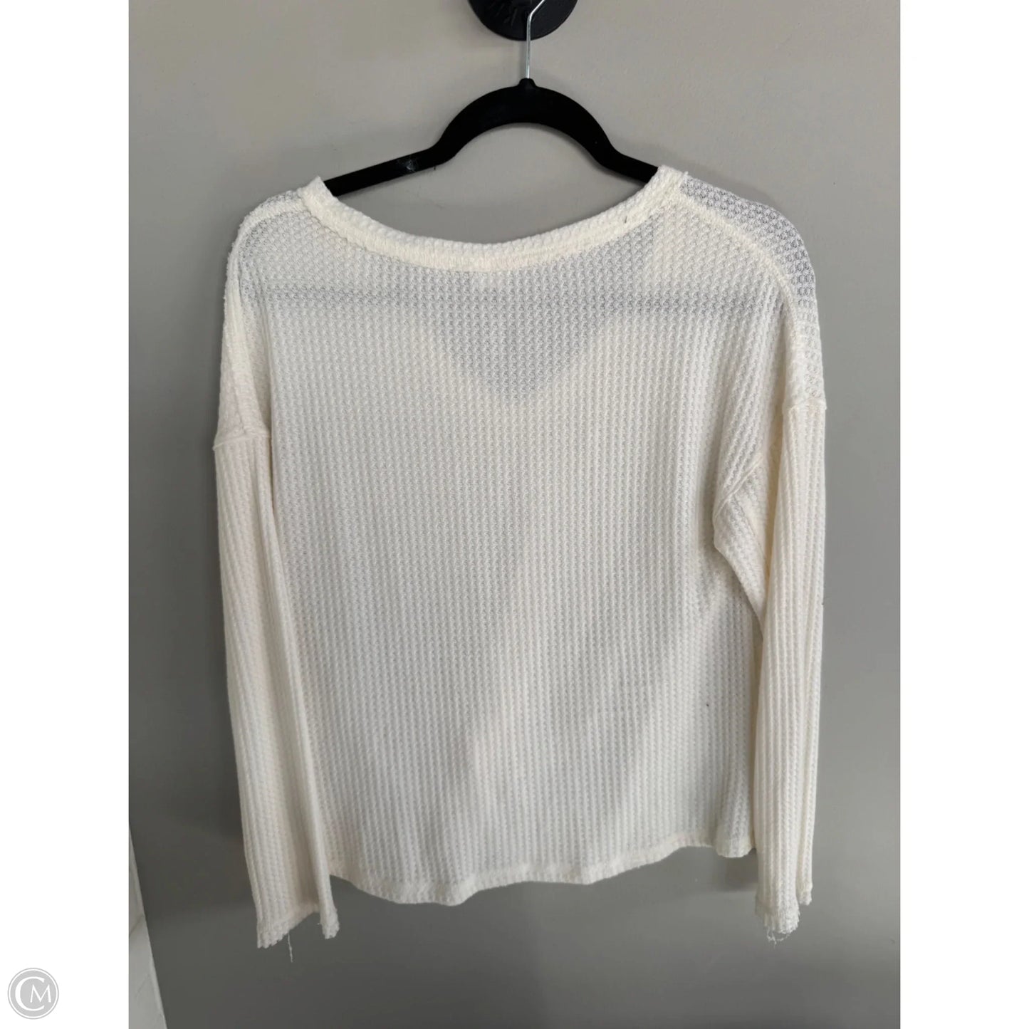 Top Long Sleeve By Anthropologie In Cream, Size: M