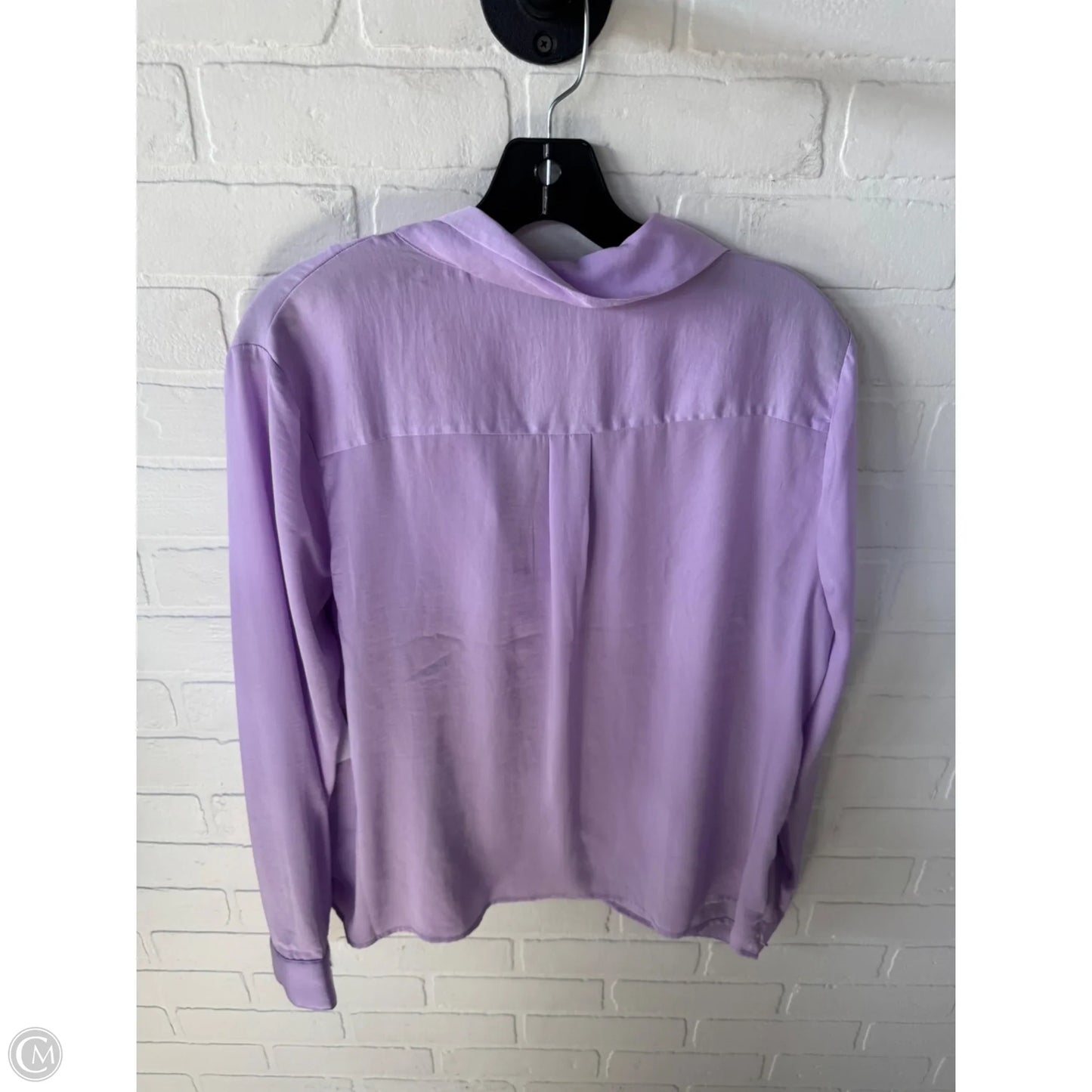 Top Long Sleeve By Banana Republic In Purple, Size: L