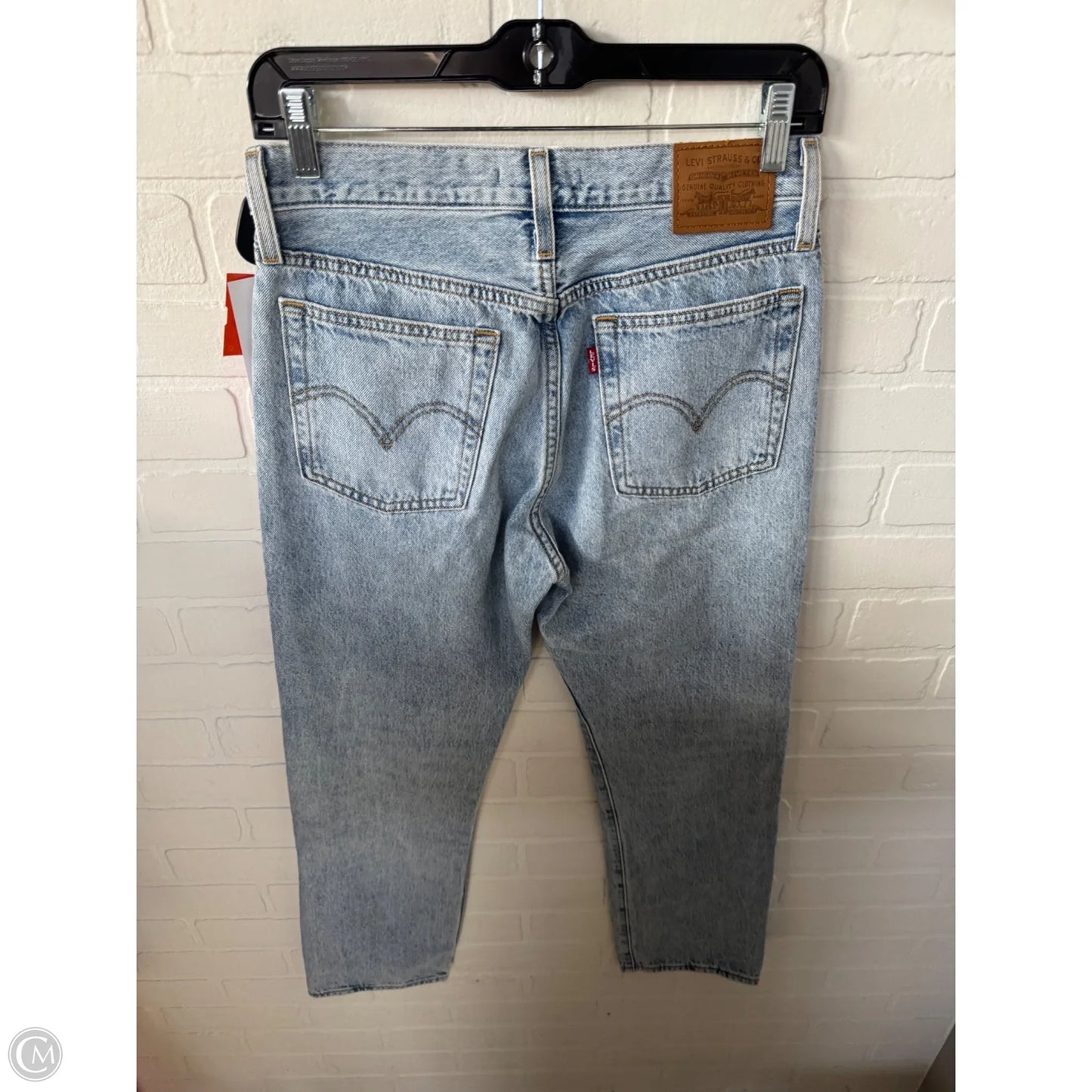 Jeans Straight By Levis In Blue Denim, Size: 4