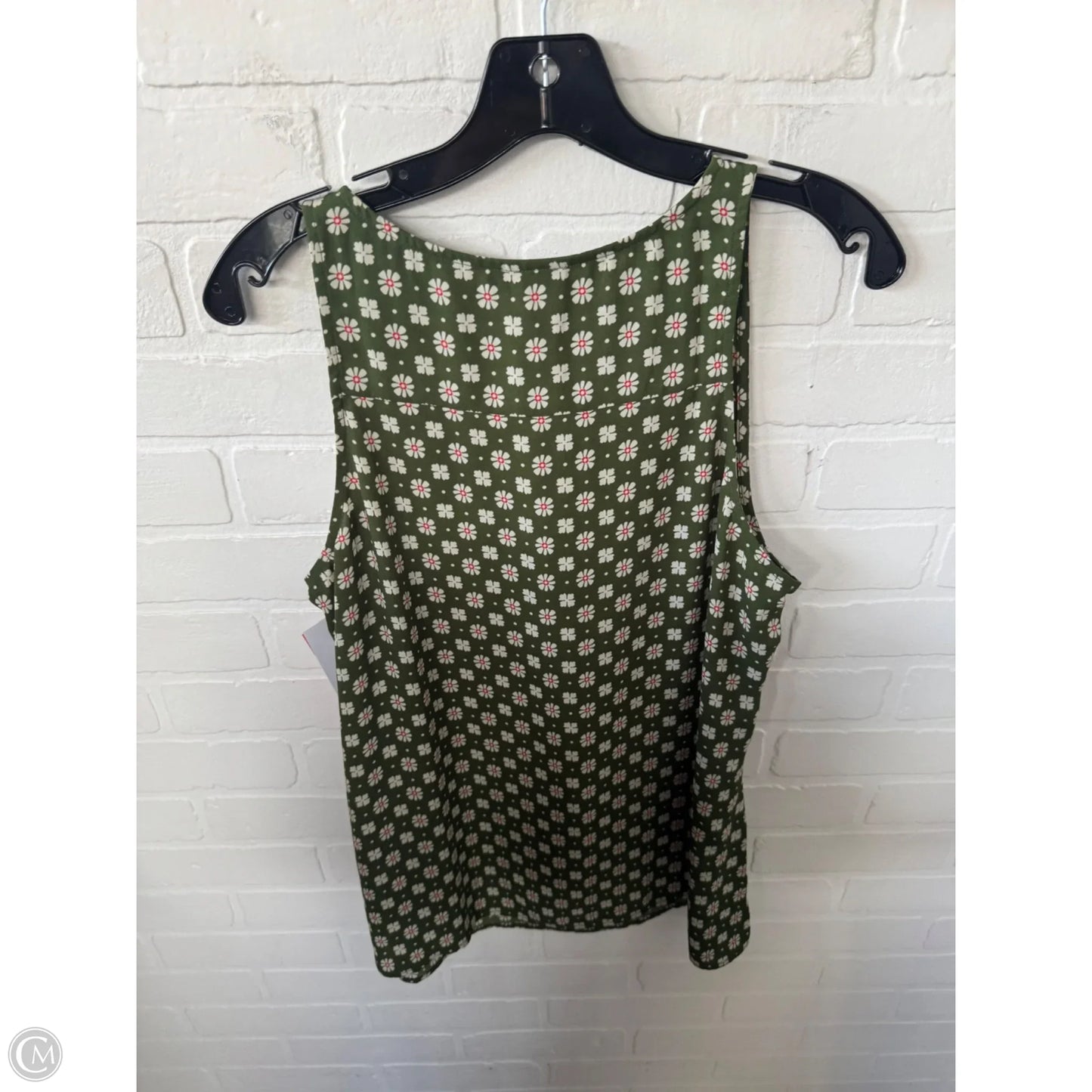 Top Sleeveless By Cabi In Green, Size: M