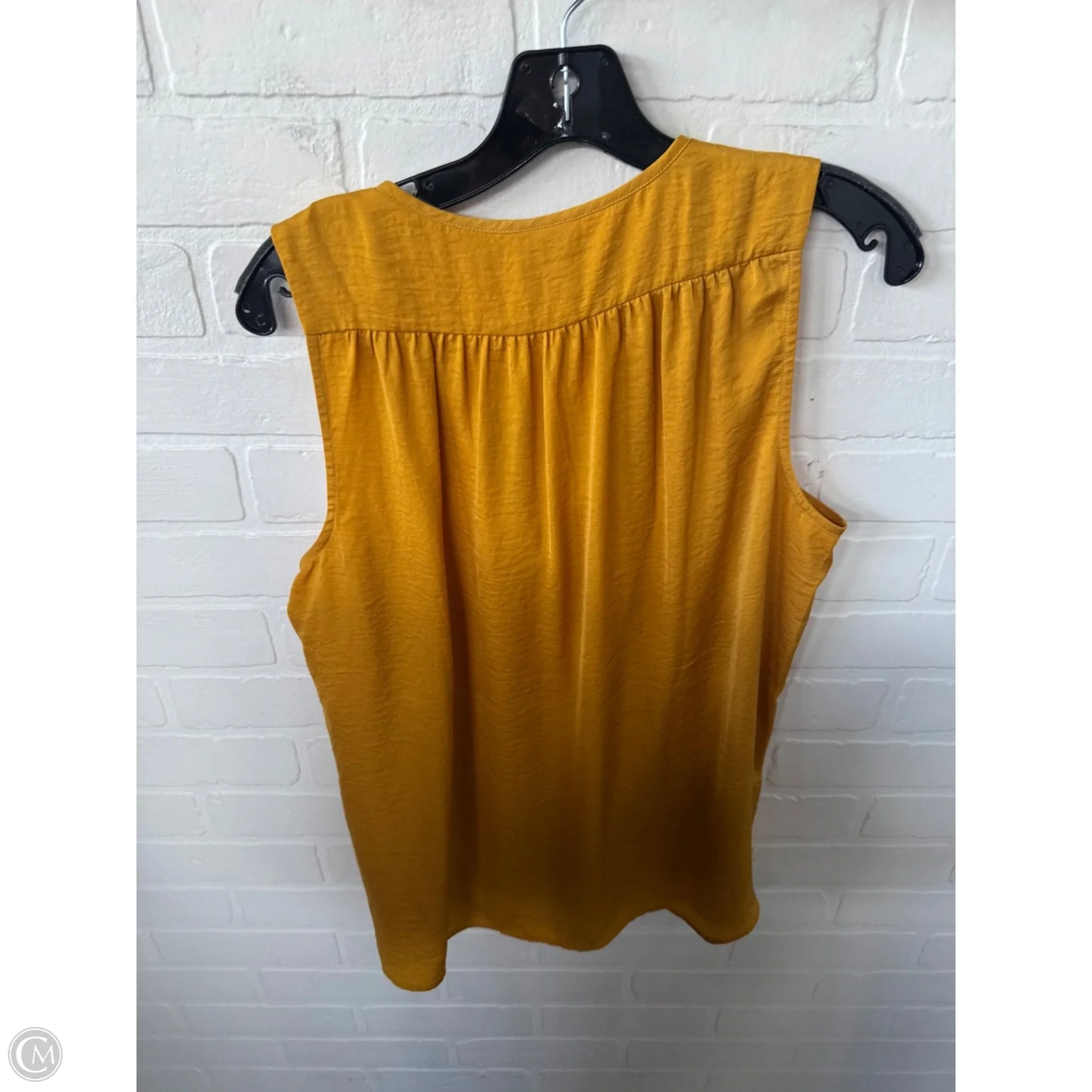 Top Sleeveless By Cabi In Yellow, Size: M