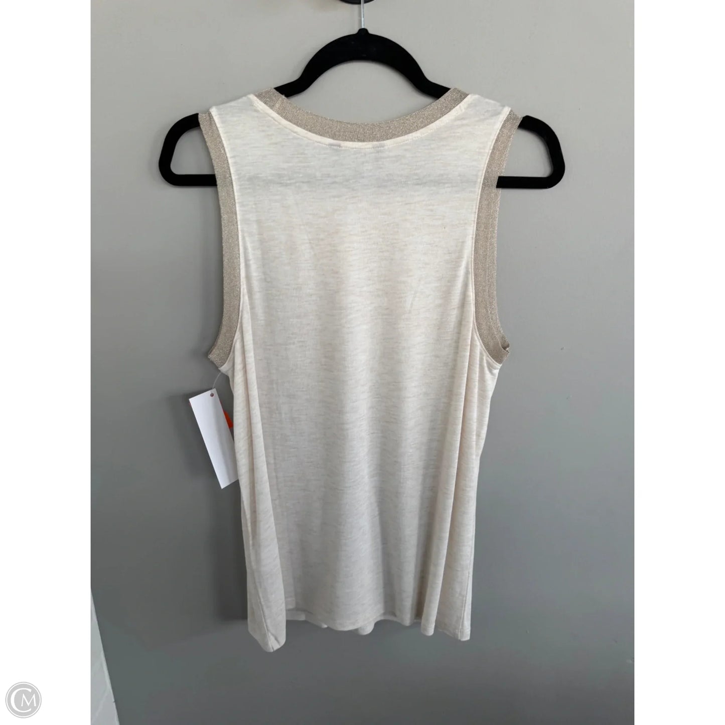 Top Sleeveless By Banana Republic In Cream, Size: M