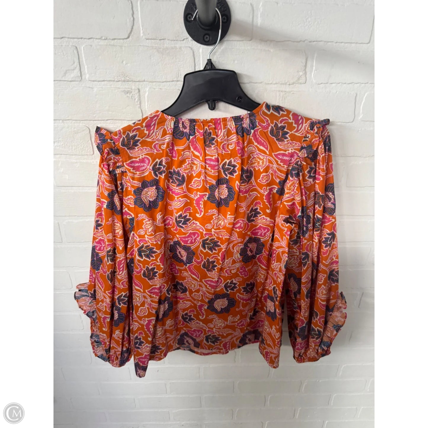 Top Long Sleeve By Cleobella In Orange, Size: M