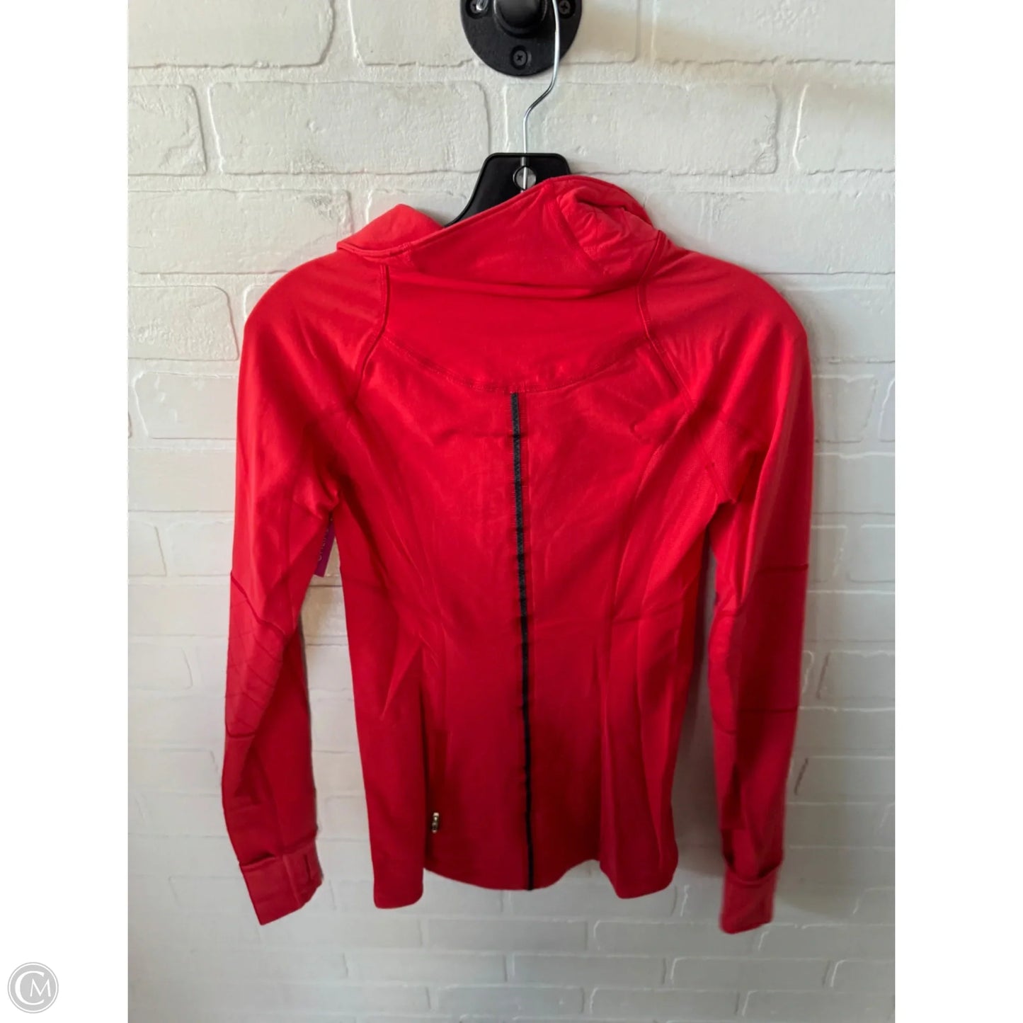 Athletic Top Long Sleeve Collar By Lululemon In Red, Size: S