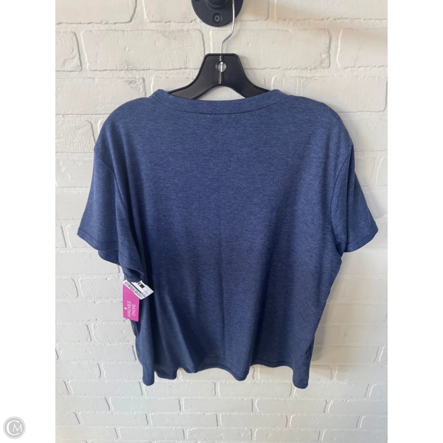 Top Short Sleeve By Shein In Blue, Size: 1x
