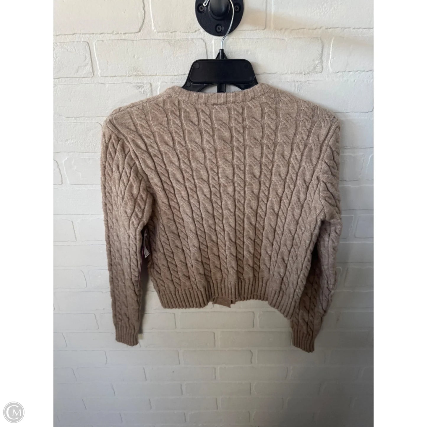 Sweater Cardigan By Cielo In Tan, Size: S