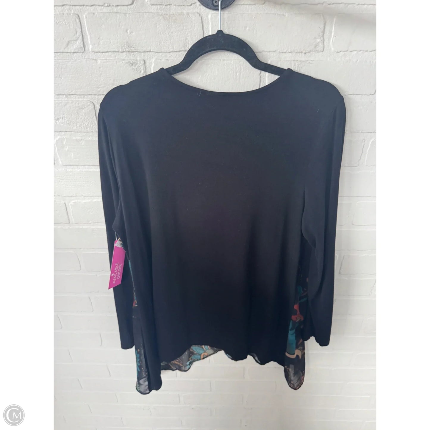 Top Long Sleeve By Chicos In Black, Size: L