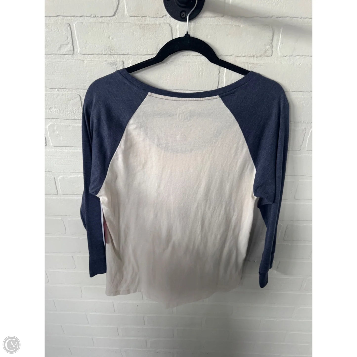 Top Long Sleeve By Nfl In Blue & Cream, Size: L