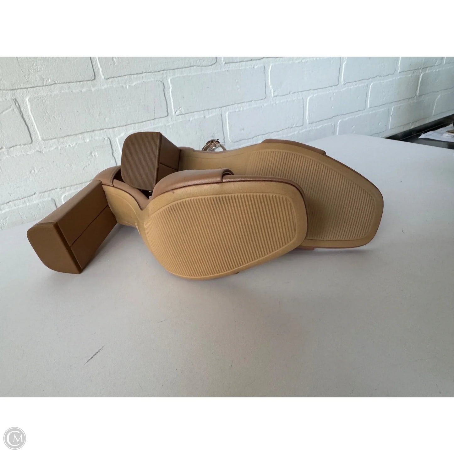 Sandals Heels Block By A New Day In Tan, Size: 9.5