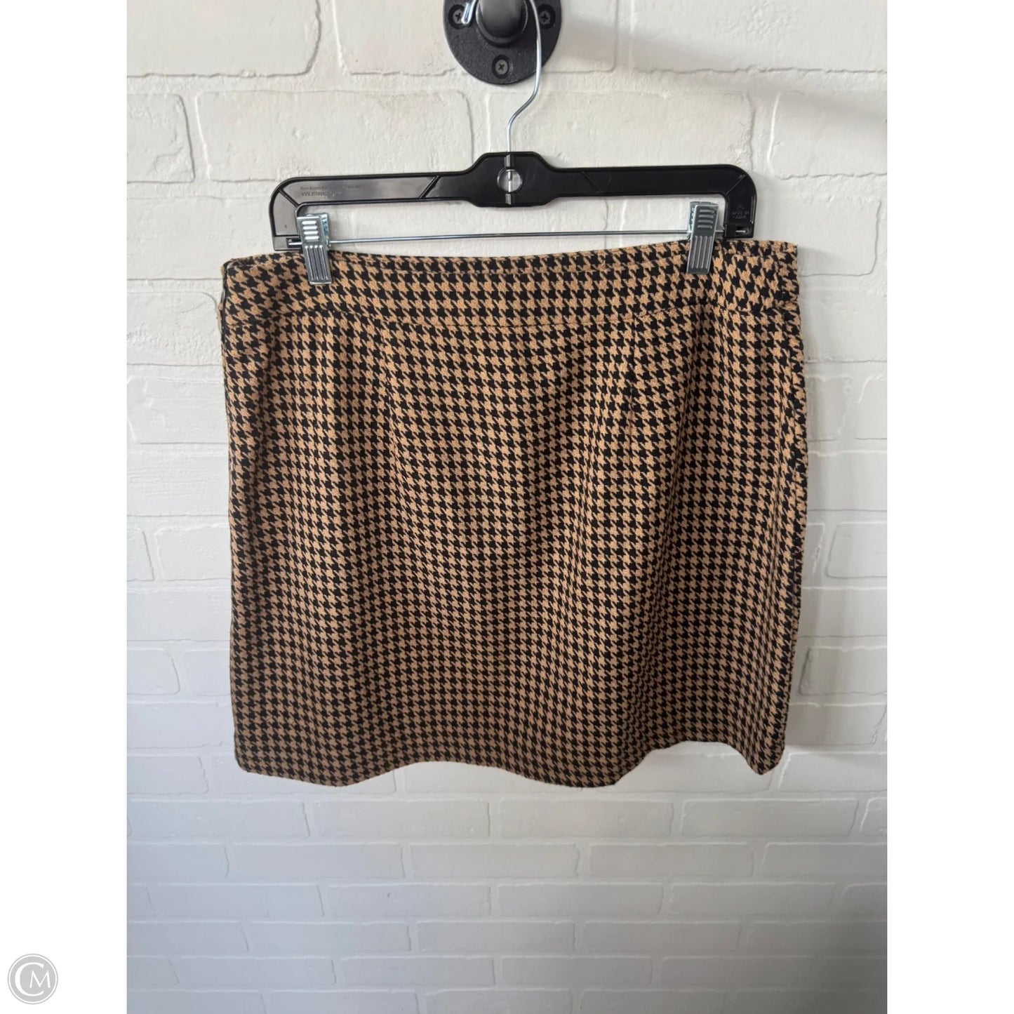Skirt Mini & Short By Nine West Apparel In Black & Tan, Size: 12