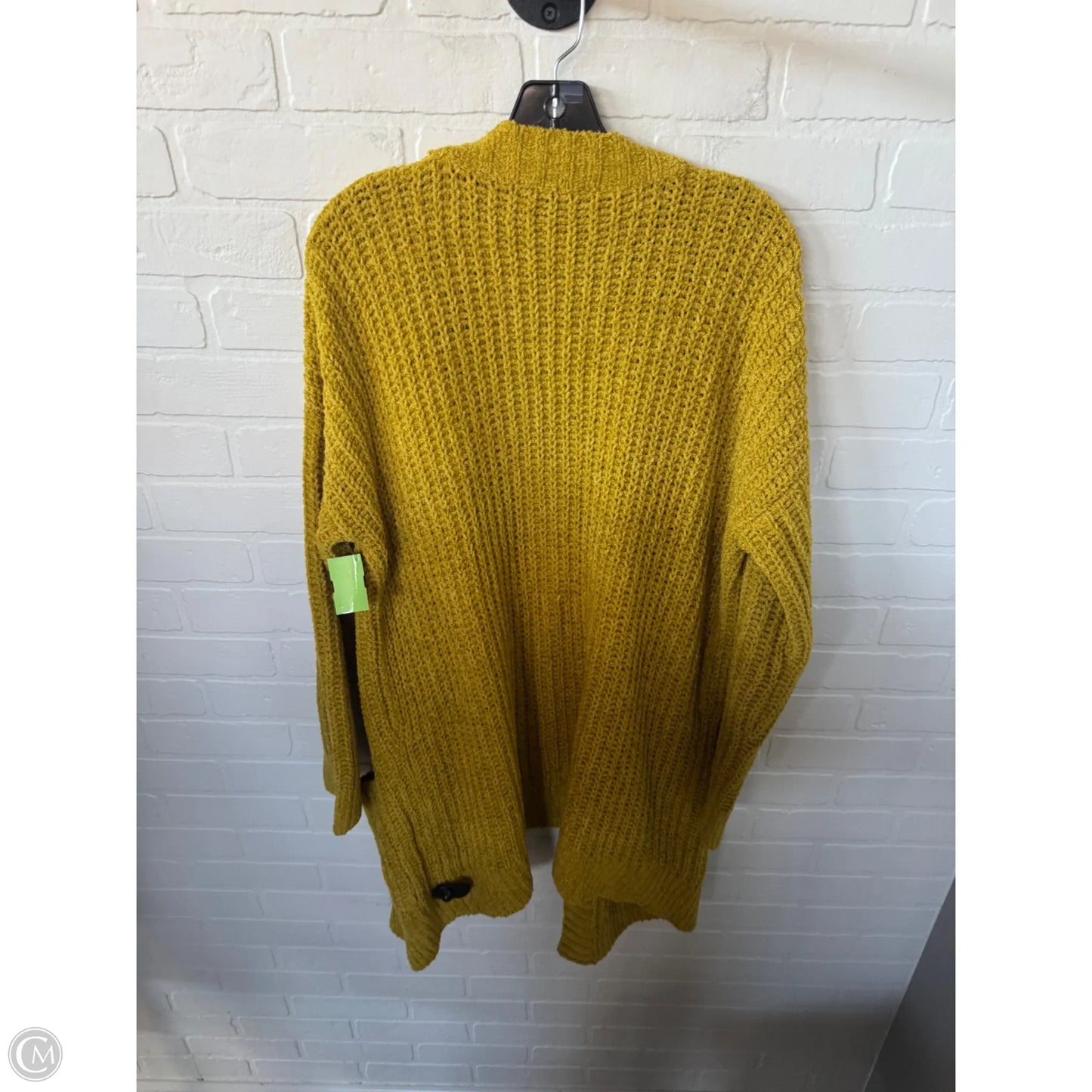Sweater Cardigan By Express In Yellow, Size: M