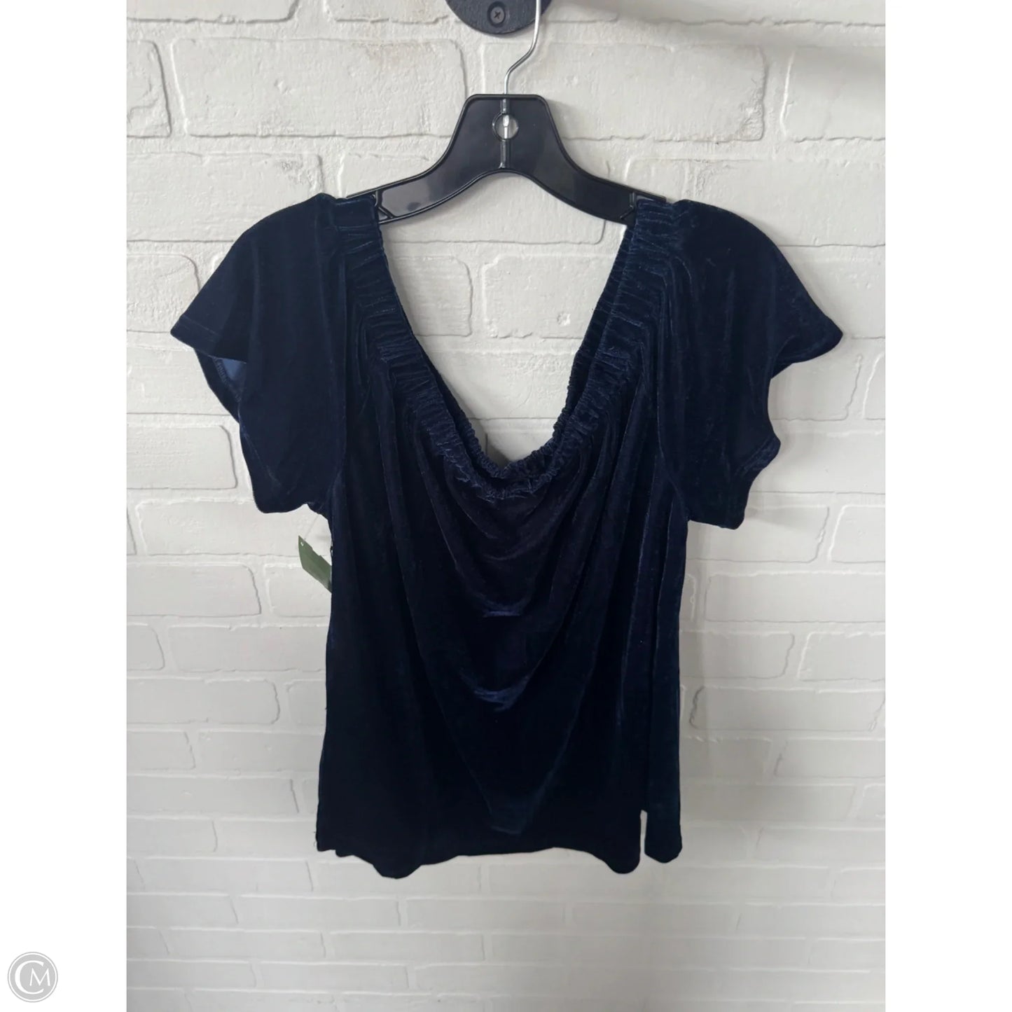 Top Short Sleeve By Lucca Couture In Blue, Size: L