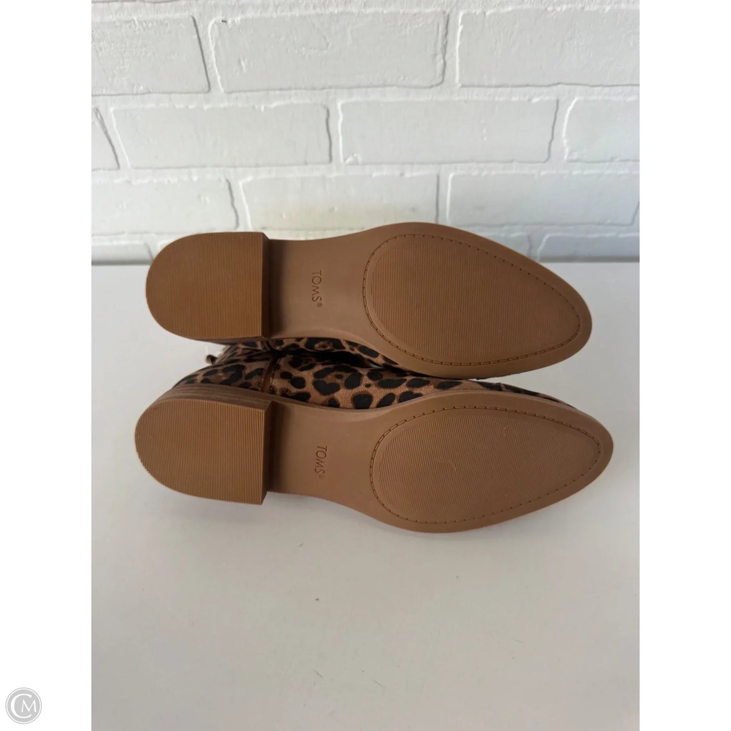 Boots Ankle Flats By Toms In Black & Brown, Size: 9